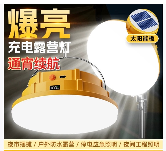 户外迷彩服充电灯头灯 吊篮单人露营照明防水便携