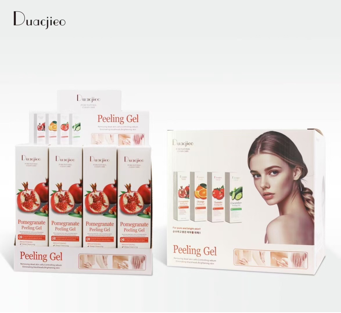 DUACJIEO Body Exfoliating Scrub Fruit Softening Exfoliating Gel All-English Cross-border Deep Cleansing vc Scrub details Picture