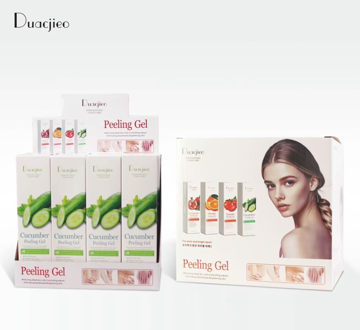 DUACJIEO Body Exfoliating Scrub Fruit Softening Exfoliating Gel All-English Cross-border Deep Cleansing vc Scrub Application Scenario
