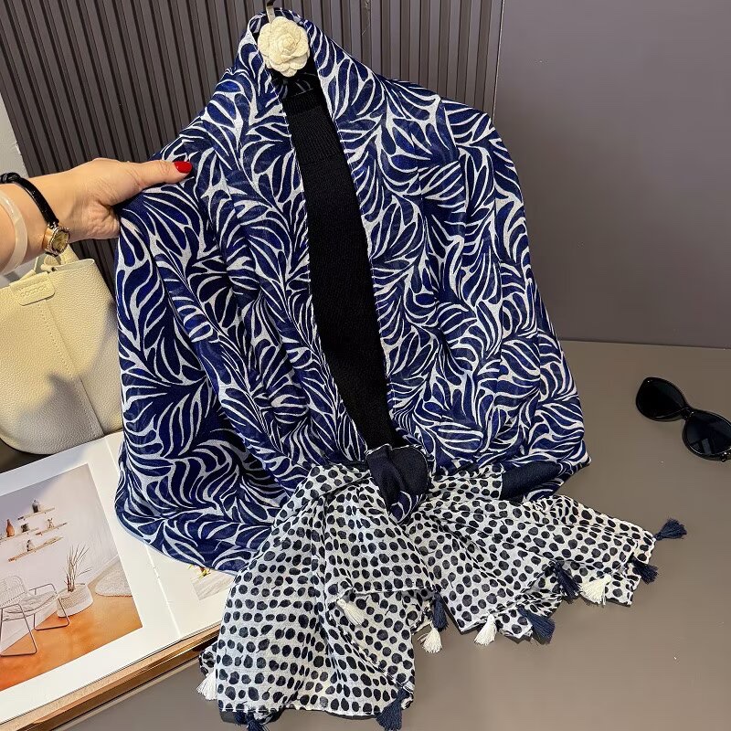 Silk scarf for women, long Muslim headscarf, cashmere imitation brand silk scarf, fashionable, versatile, comfortable and soft scarf, headscarf, silk scarf Item Picture