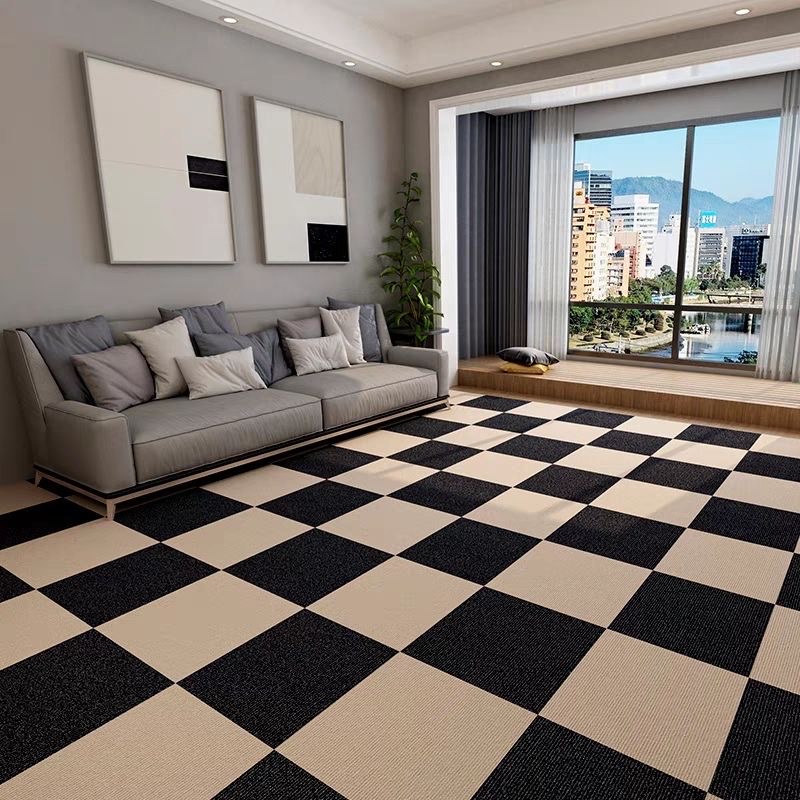 The fully laid silent floor mat is self-adhesive, the entire living room is covered with a blanket without adhesive, and the cream-style bedroom is fully covered with floor MATS detail image 8