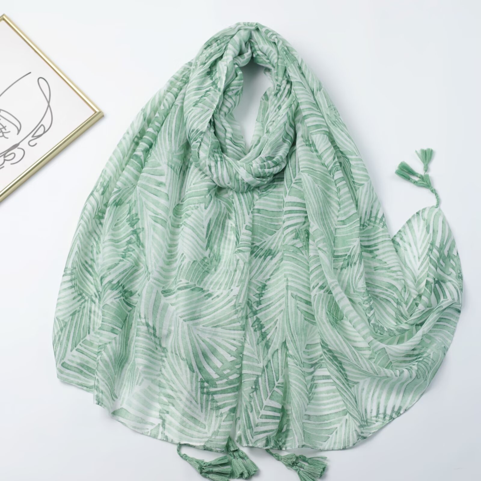 Silk scarf for women, long Muslim headscarf, cashmere imitation brand silk scarf, fashionable, versatile, comfortable and soft scarf, headscarf, silk scarf detail image 12
