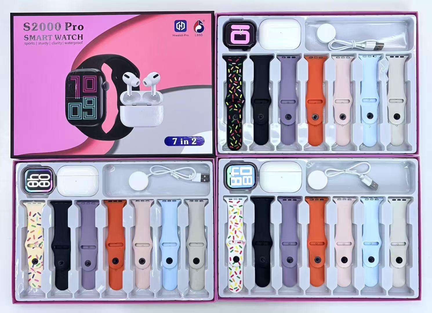 蓝牙耳机智能手表礼盒套装S2000