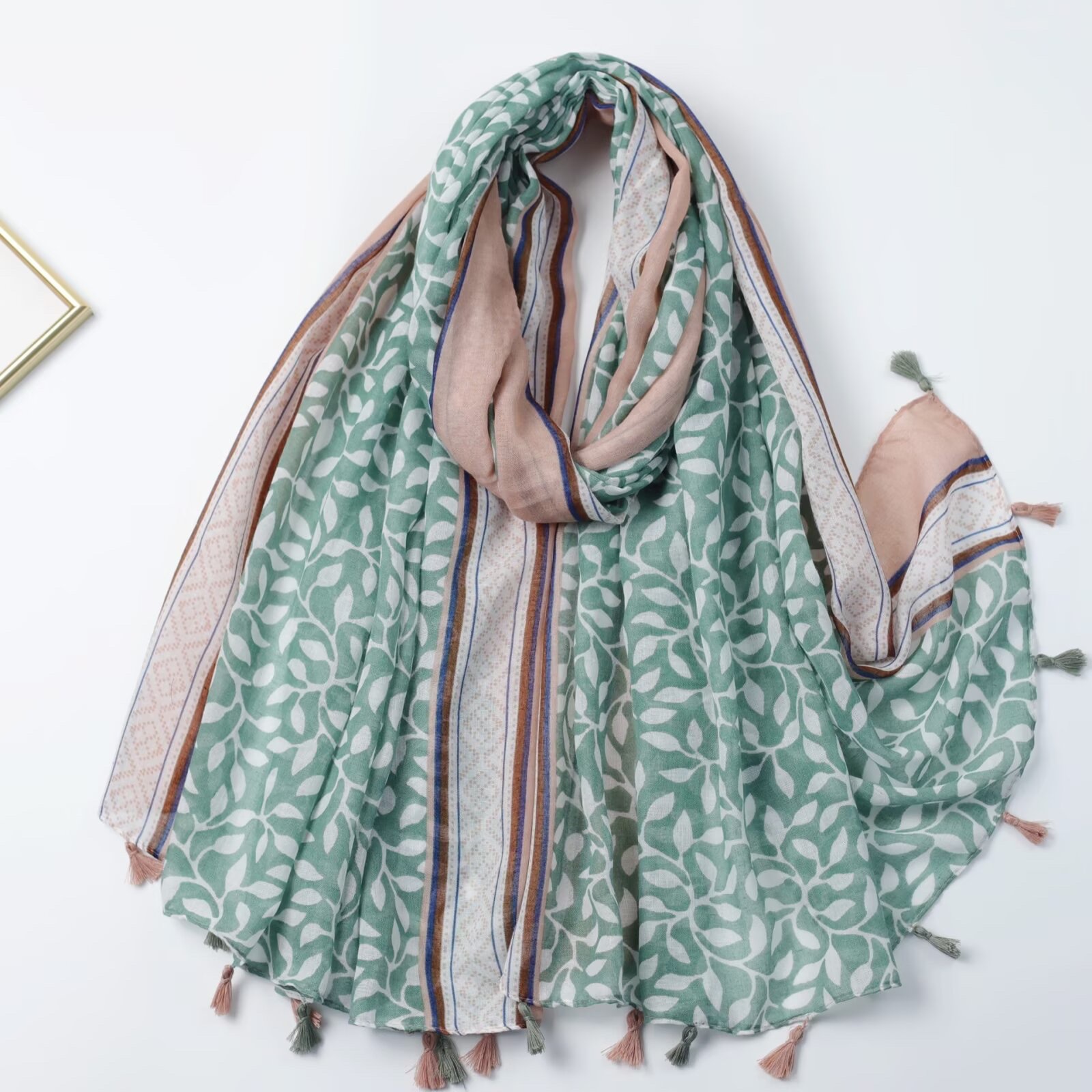 Silk scarf for women, long Muslim headscarf, cashmere imitation brand silk scarf, fashionable, versatile, comfortable and soft scarf, headscarf, silk scarf detail image 14