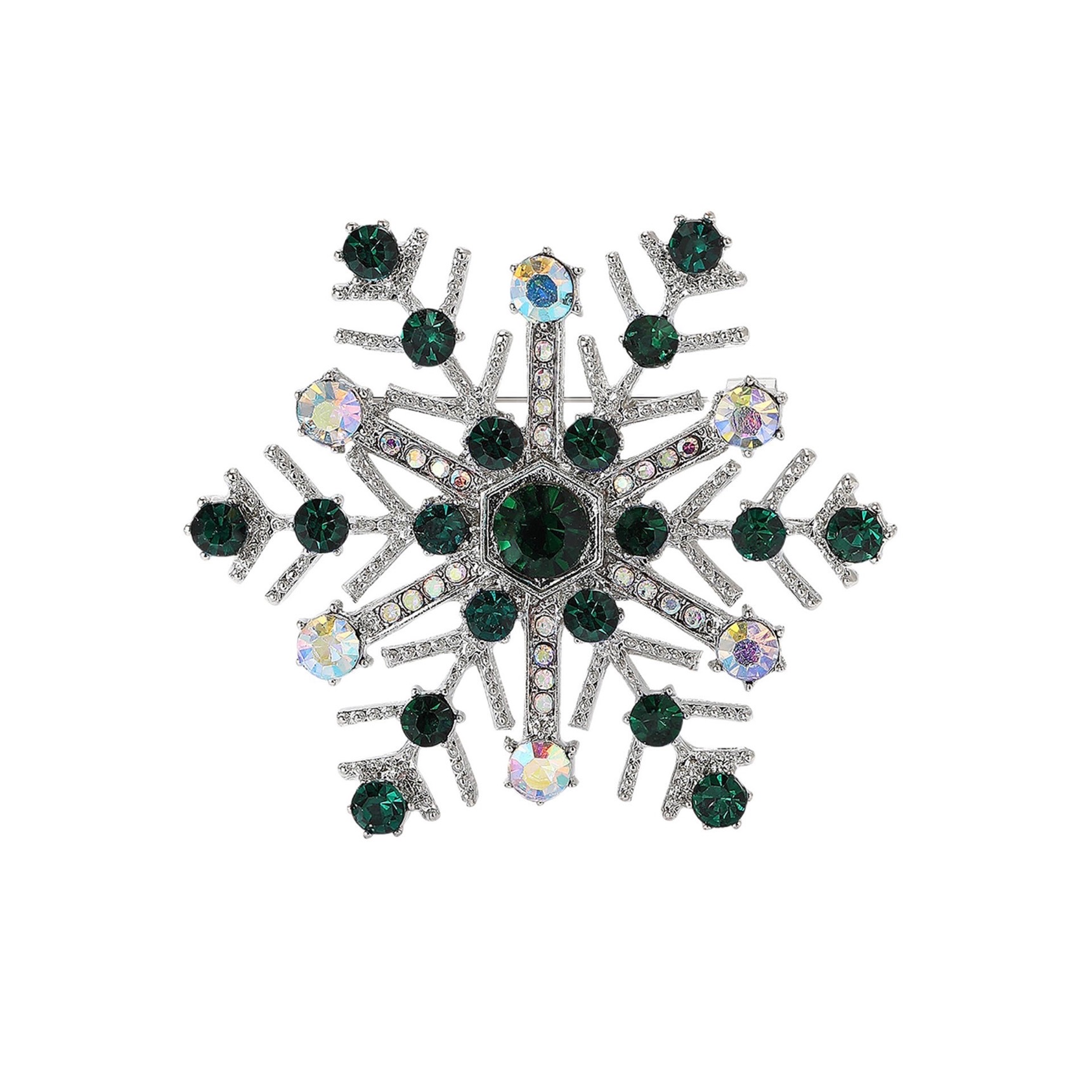 Cross-border high-end diamond-encrusted snowflake brooch, women's light luxury fashion, versatile and high-end style suit coat corsage Application Scenario