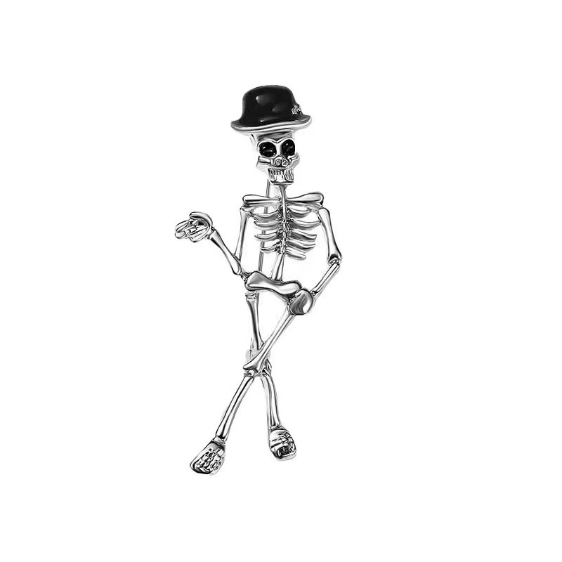 European and American cross-border skull ghost skeleton brooch, Halloween personalized, exaggerated and terrifying brooch, brooch, clothing and accessories Application Scenario