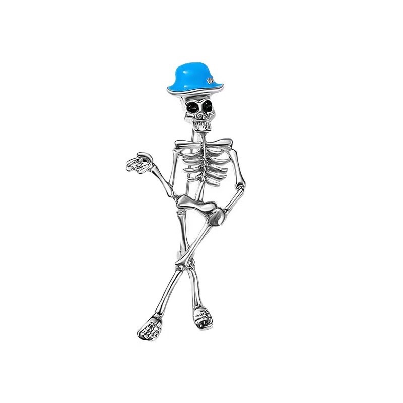 European and American cross-border skull ghost skeleton brooch, Halloween personalized, exaggerated and terrifying brooch, brooch, clothing and accessories detail image 9