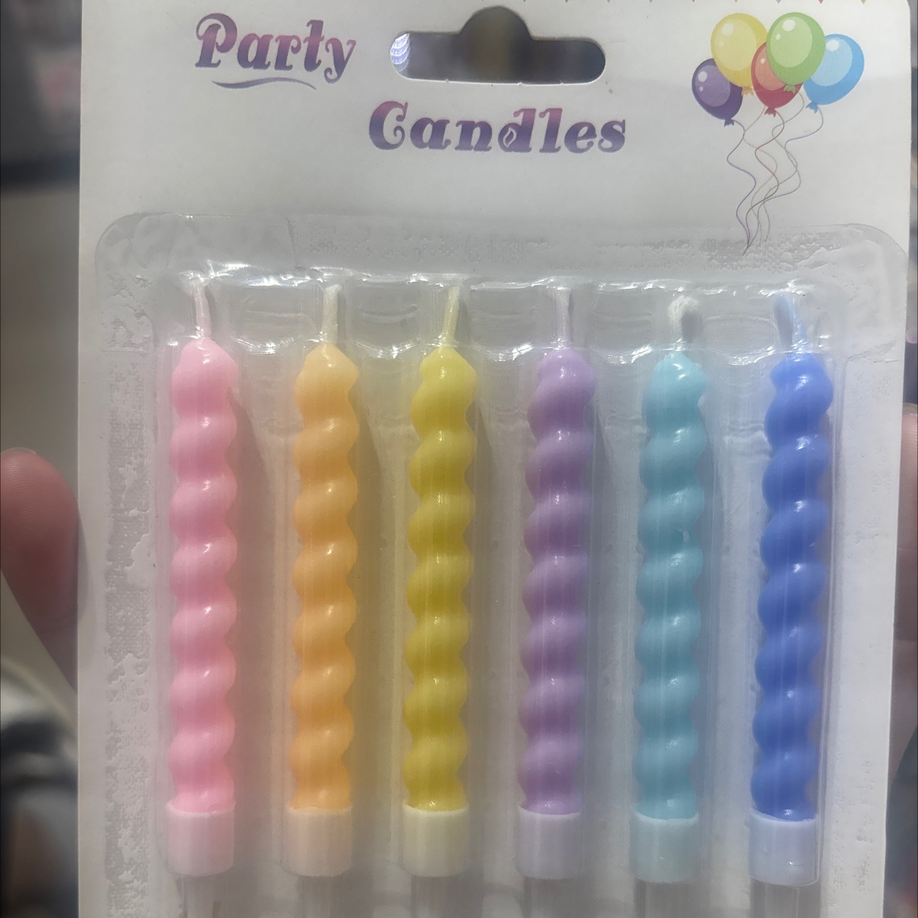 6pcs彩色螺旋蜡烛派对蜡烛浪漫氛围装饰candle创意礼品