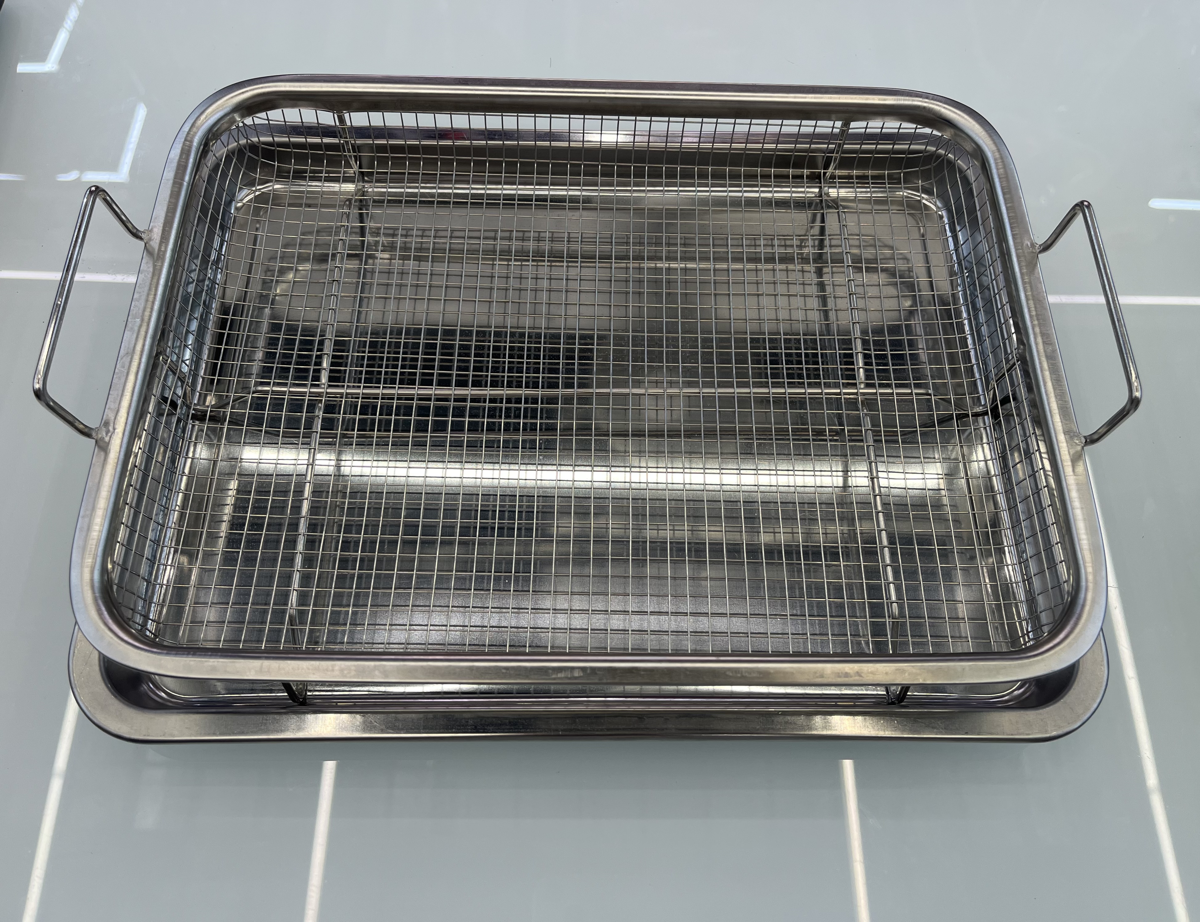 不锈钢烧烤篮厨房沥油篮炸物篮油炸篮