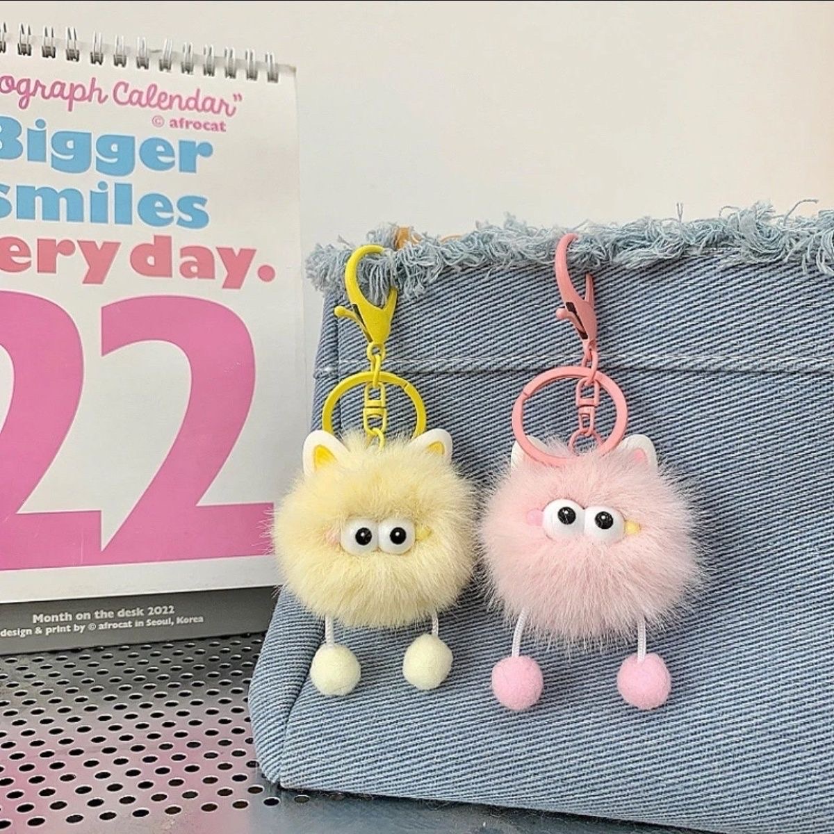 开学礼耳朵小精灵毛绒可爱钥匙扣卡通书包红黄眼超萌情侣闺蜜挂件香水饰品包包挂饰钥匙扣萌萌可爱产品图