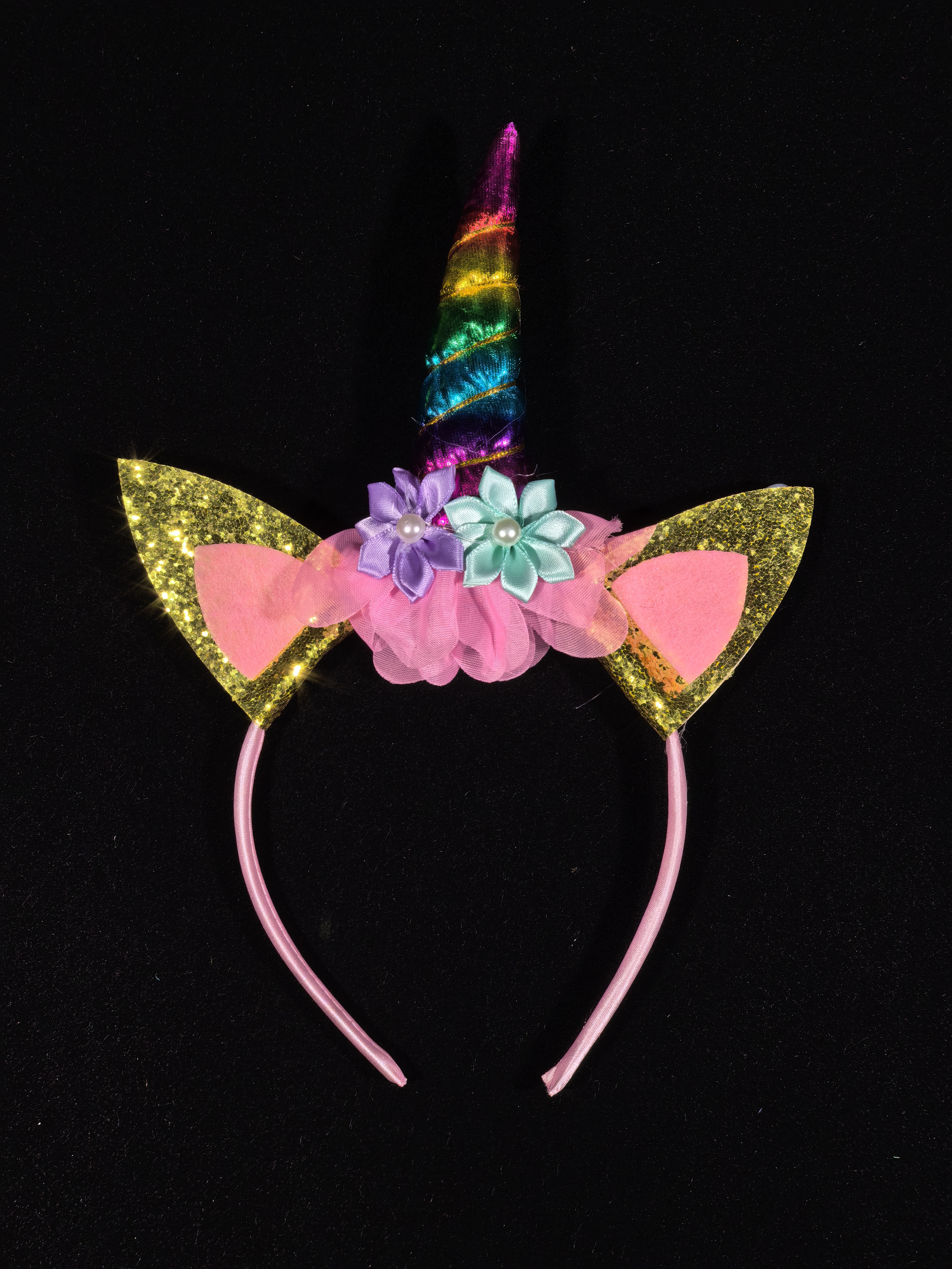 圣诞节发箍儿童彩色塑胶头箍珍珠发箍简约时尚