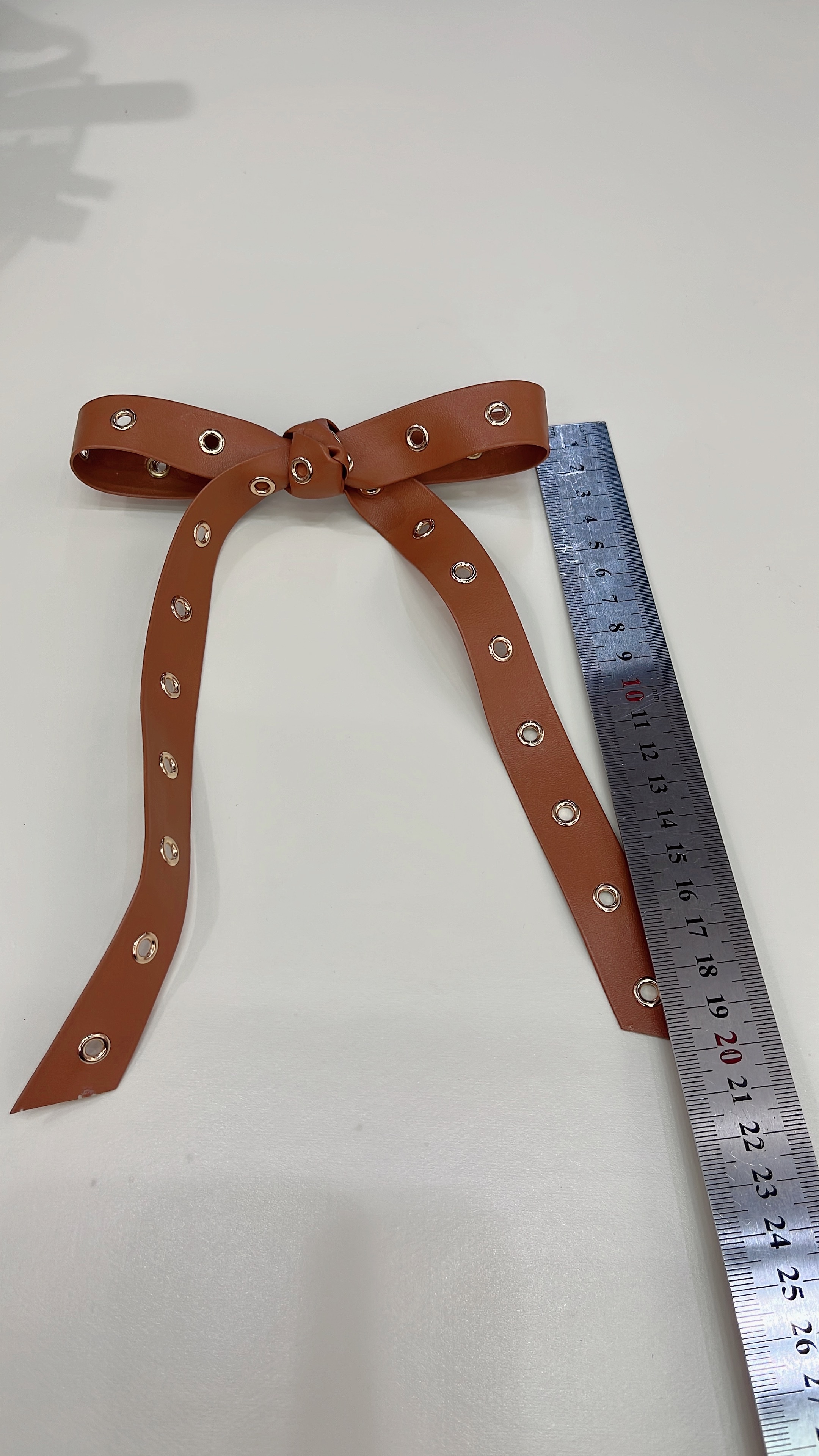 European and American style individual fashion trend bestseller punk style leather bow 🎀 large size details Picture