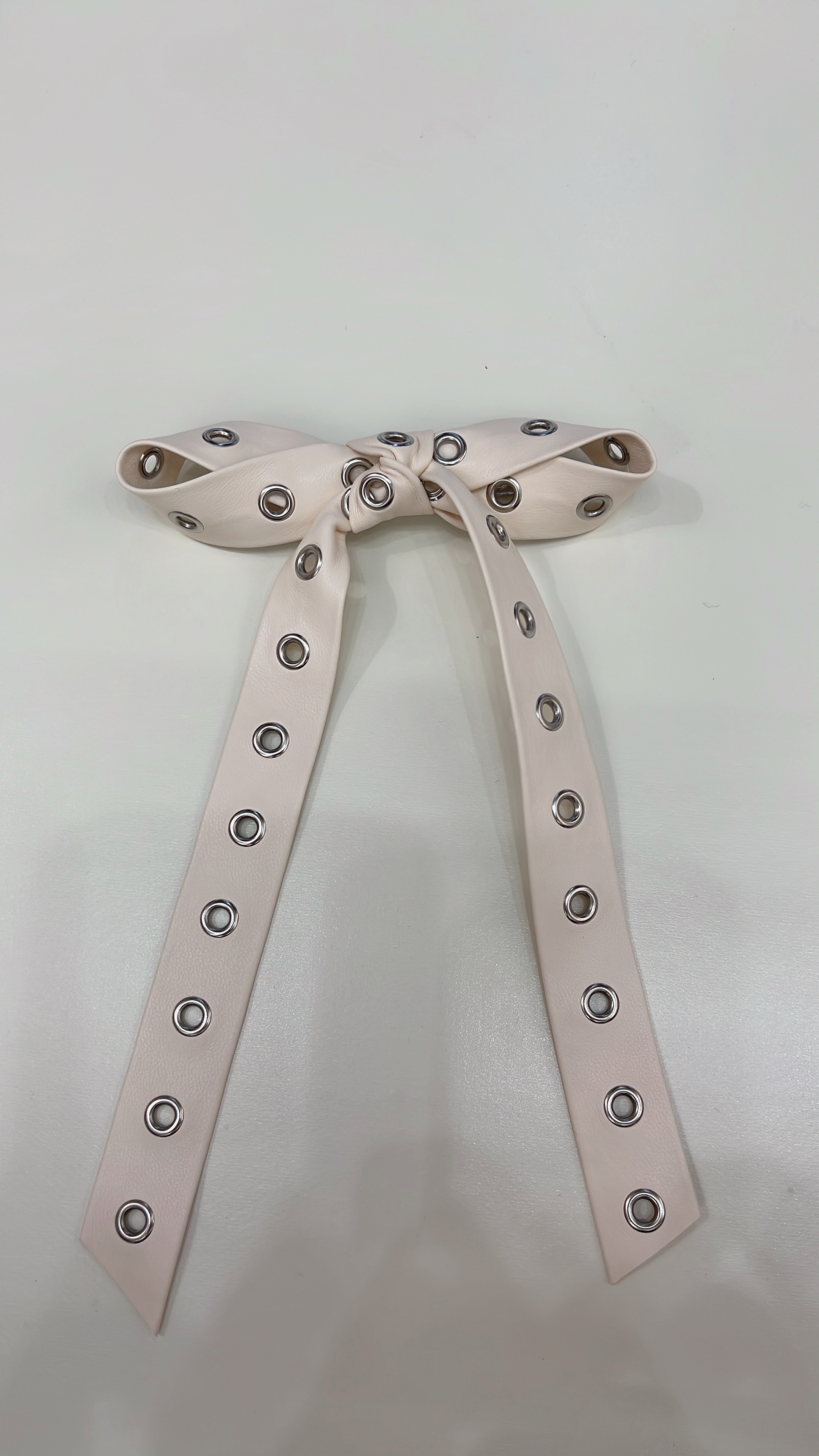 European and American style individual fashion trend bestseller punk style leather bow 🎀 hairpin Specification image