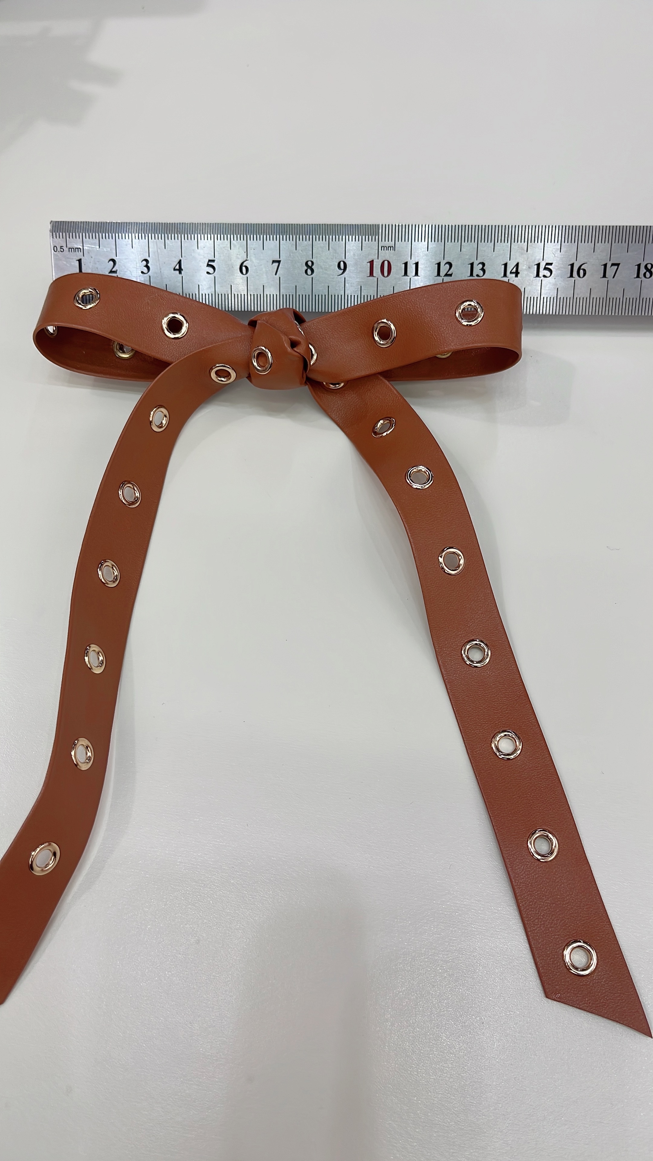 European and American style individual fashion trend bestseller punk style leather bow 🎀 large size