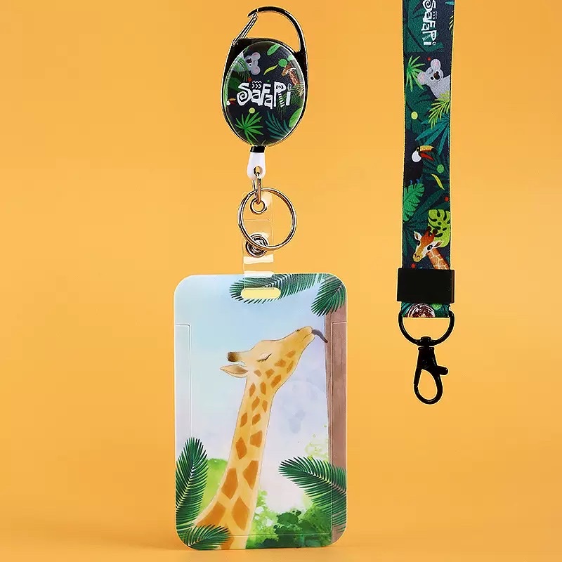 Zoo card case, meal card, bus card, subway card, ID card, protective case, cute cartoon access control, campus ID card, name tag details Picture