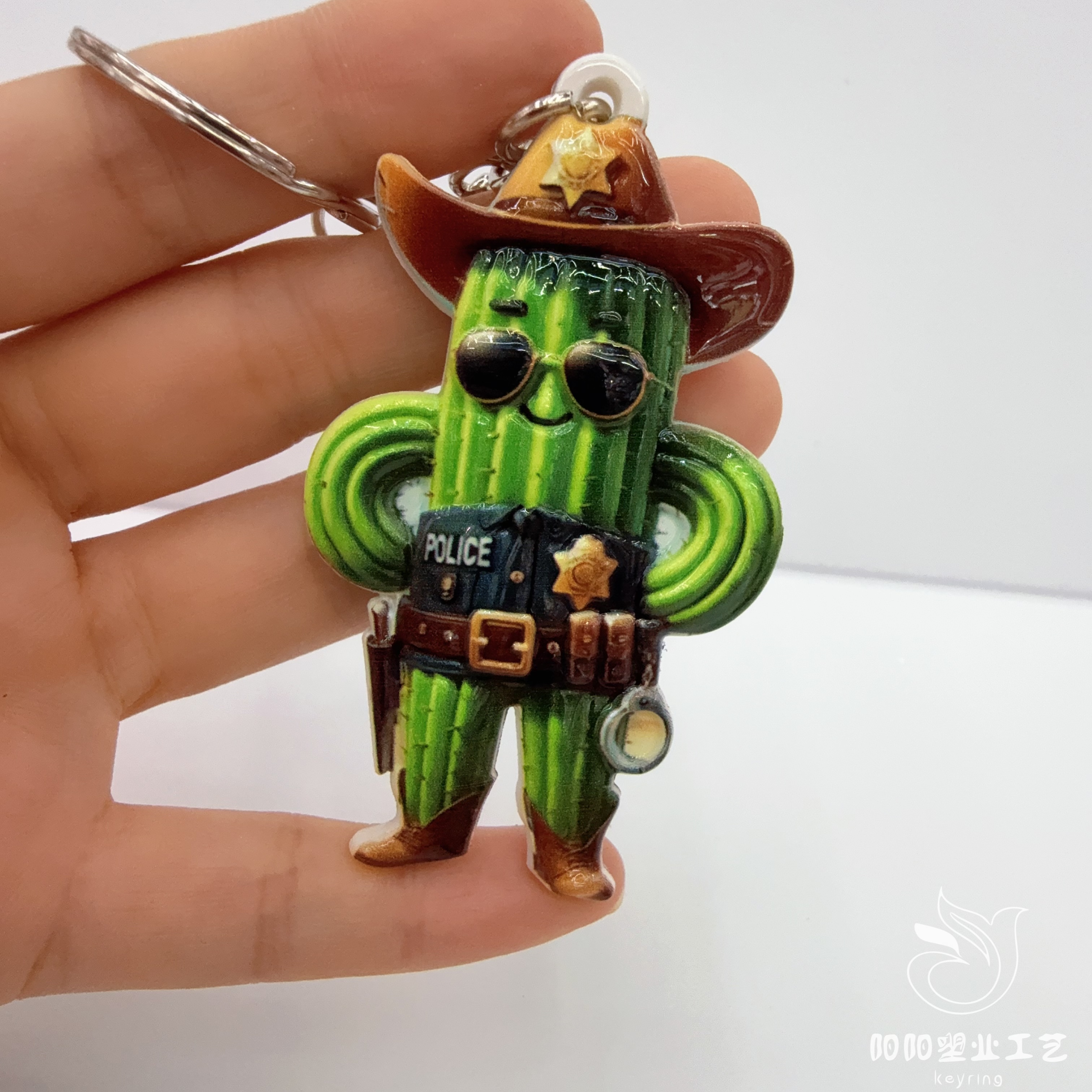 Douyin hot meme Shan Hai Jing Acrylic City Strange Beast Funny abstract keychain pendant, Internet celebrity gift wholesale Specification image