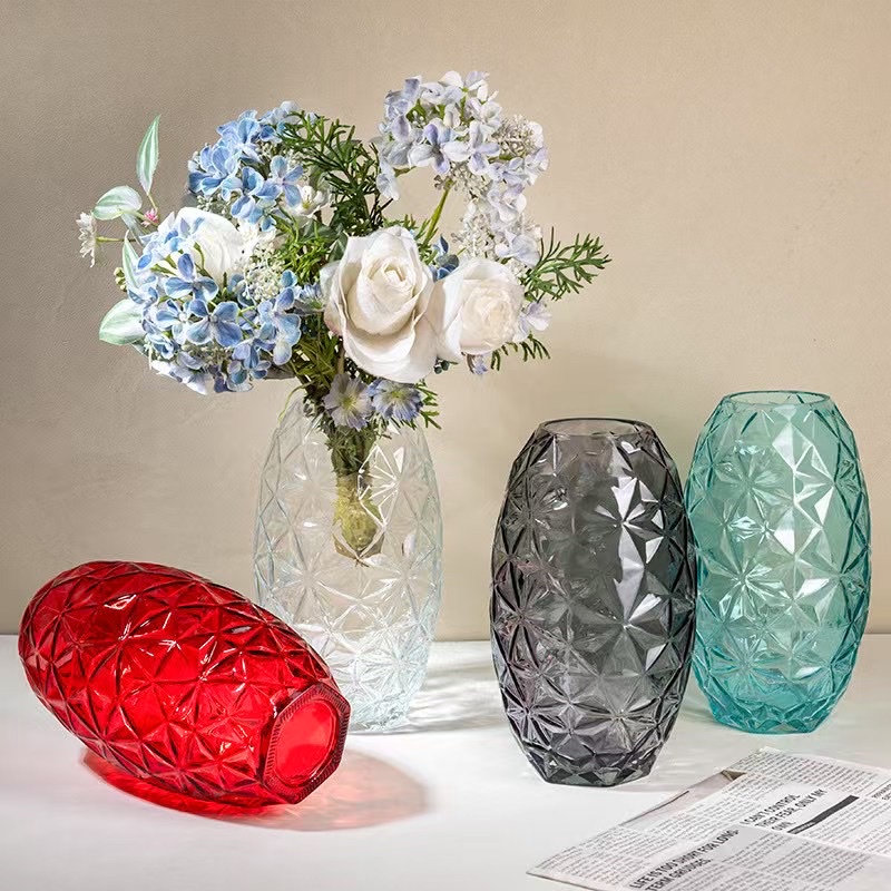 五谷丰登玻璃花瓶香薰灯西红花装饰弹珠家居摆件创意礼品