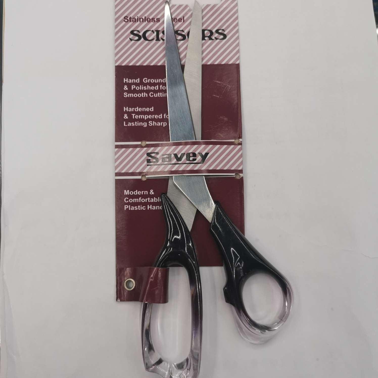 厂家直销黑色透明手柄不锈钢剪刀家用裁剪0