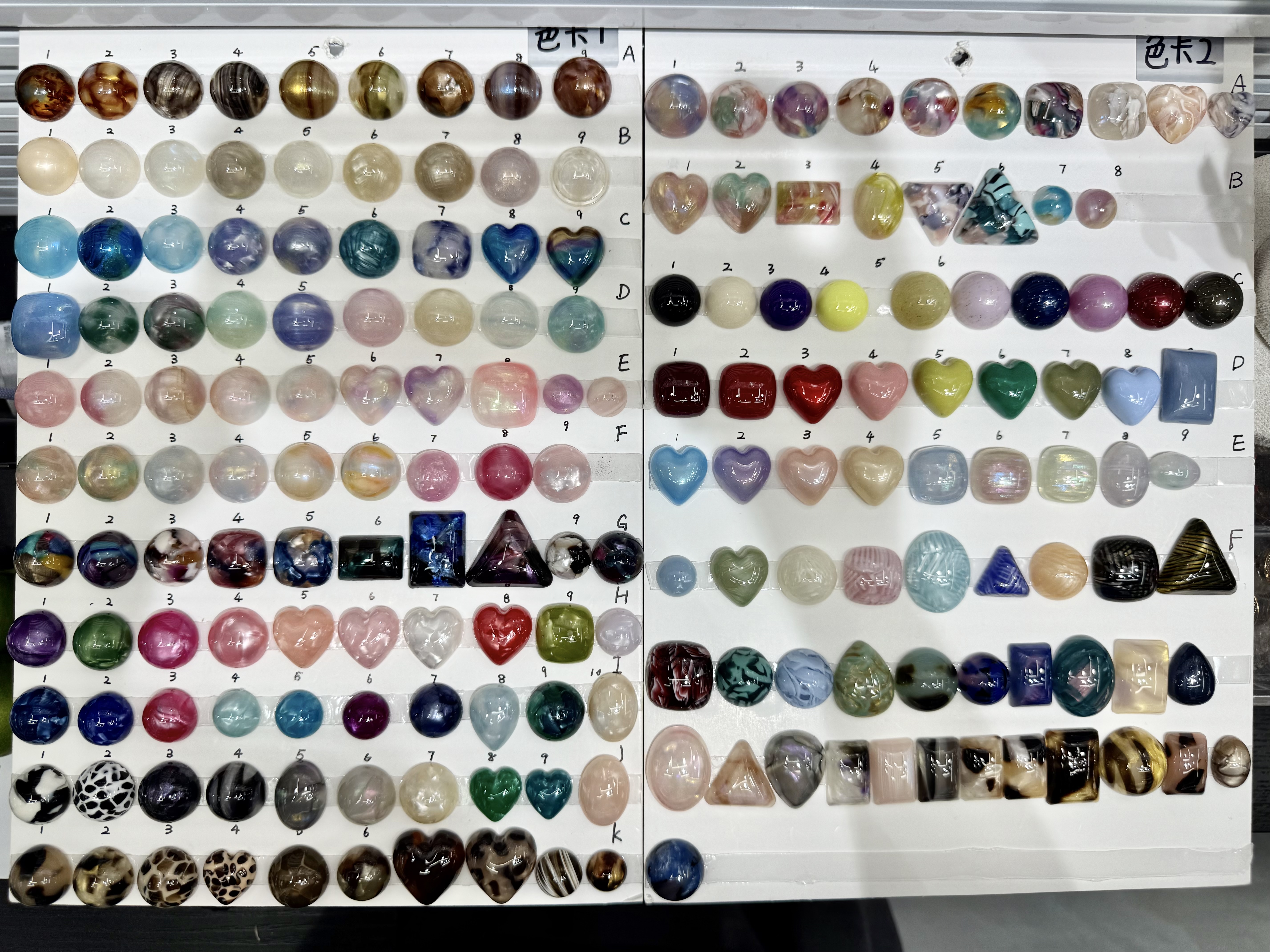 Acetic acid board round 3D bead accessories, acetic acid earrings and earrings accessories detail image 2