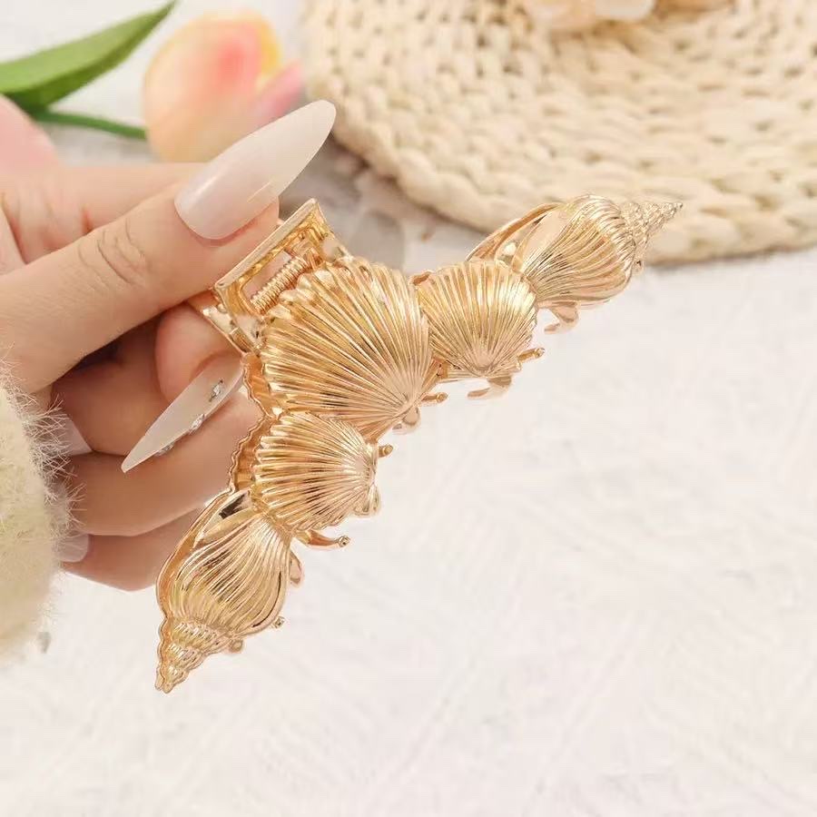 New high-end style bangs with metal shell and conch alloy headwear for spring and summer details Picture