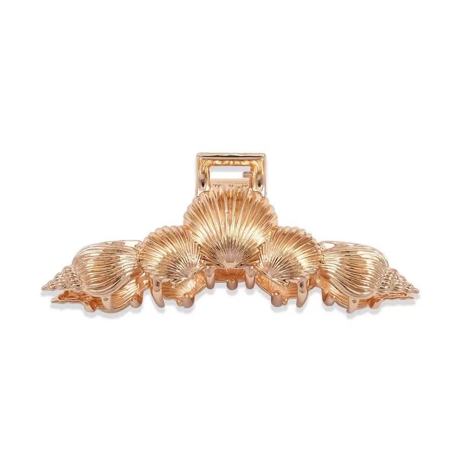 New high-end style bangs with metal shell and conch alloy headwear for spring and summer detail image 10