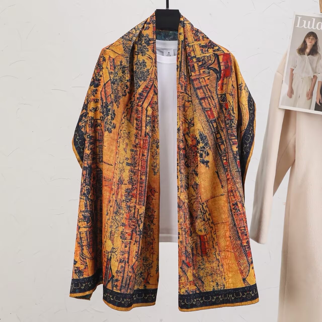 时尚欧美风长款披肩百搭保暖围巾秋冬新款女士潮流款式围巾长款产品图