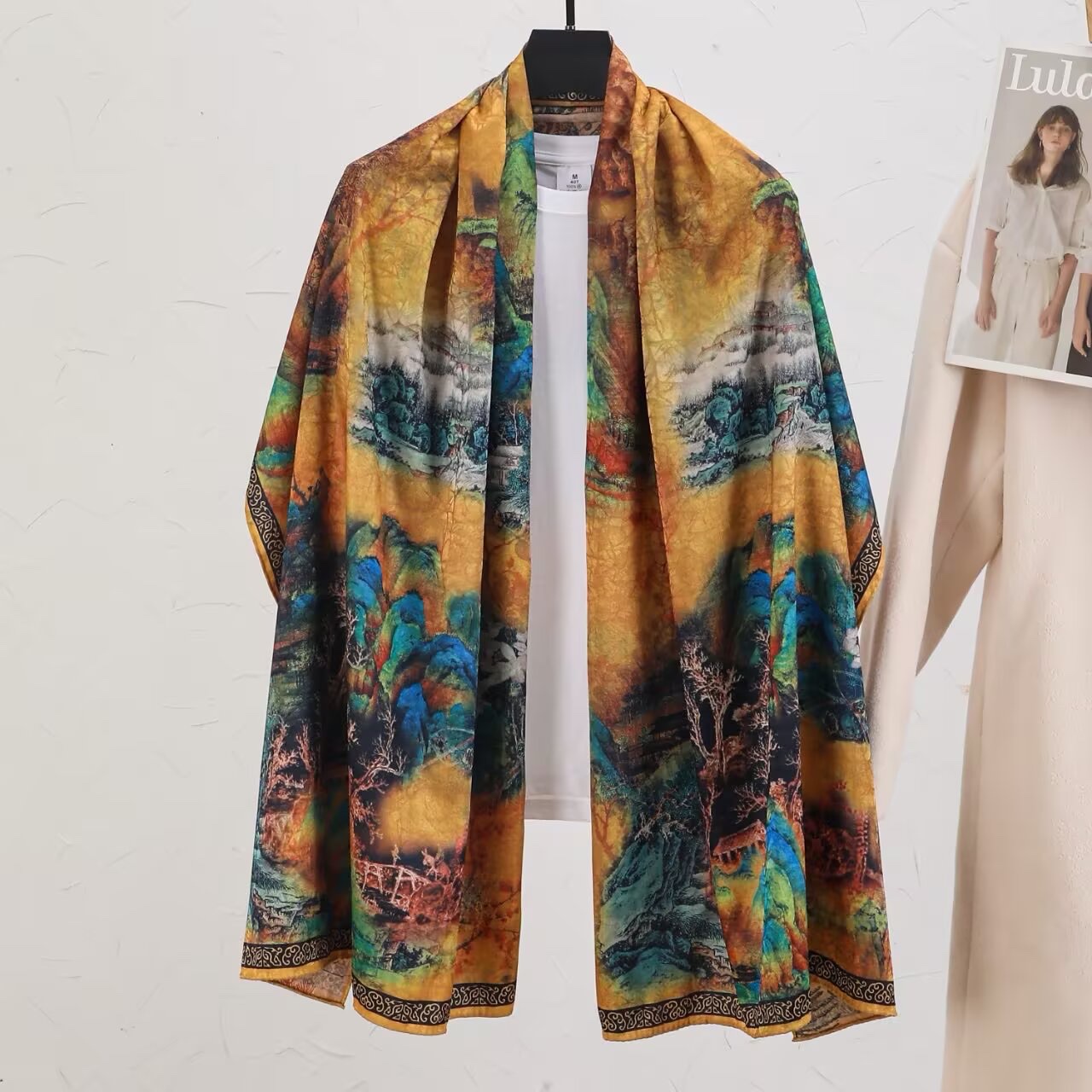 时尚欧美风长款披肩百搭保暖围巾秋冬新款女士潮流款式围巾长款详情图7