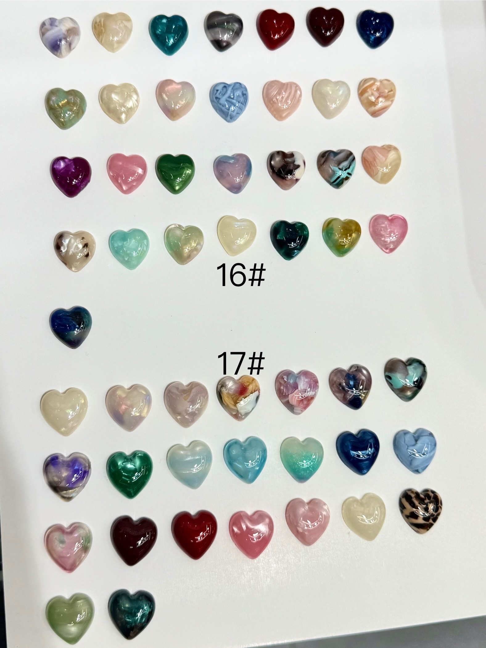 Peach heart acetic acid three-dimensional bead earrings accessory acetic acid board earrings detail image 2