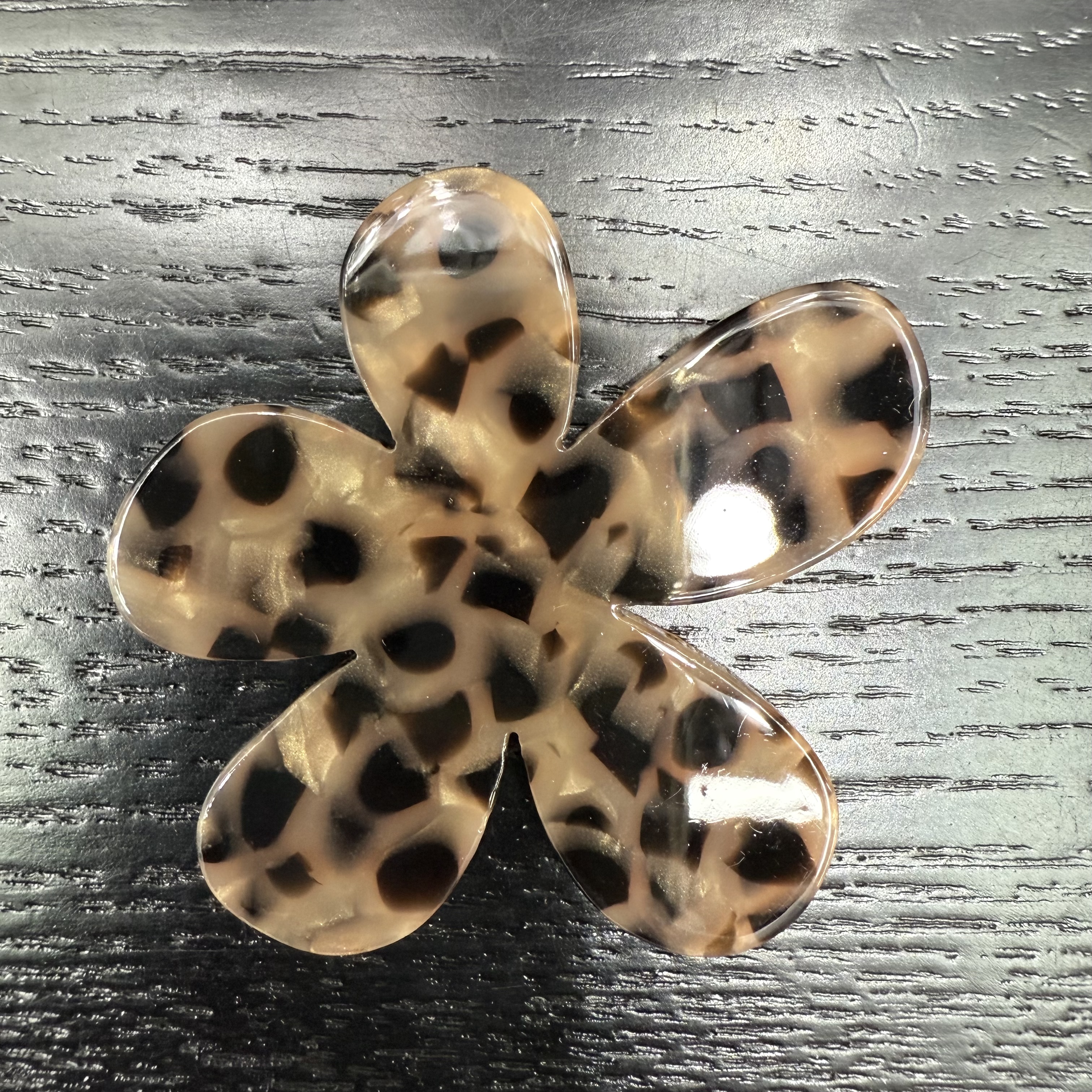 Best-selling leopard print flower acetate board earring accessories details Picture