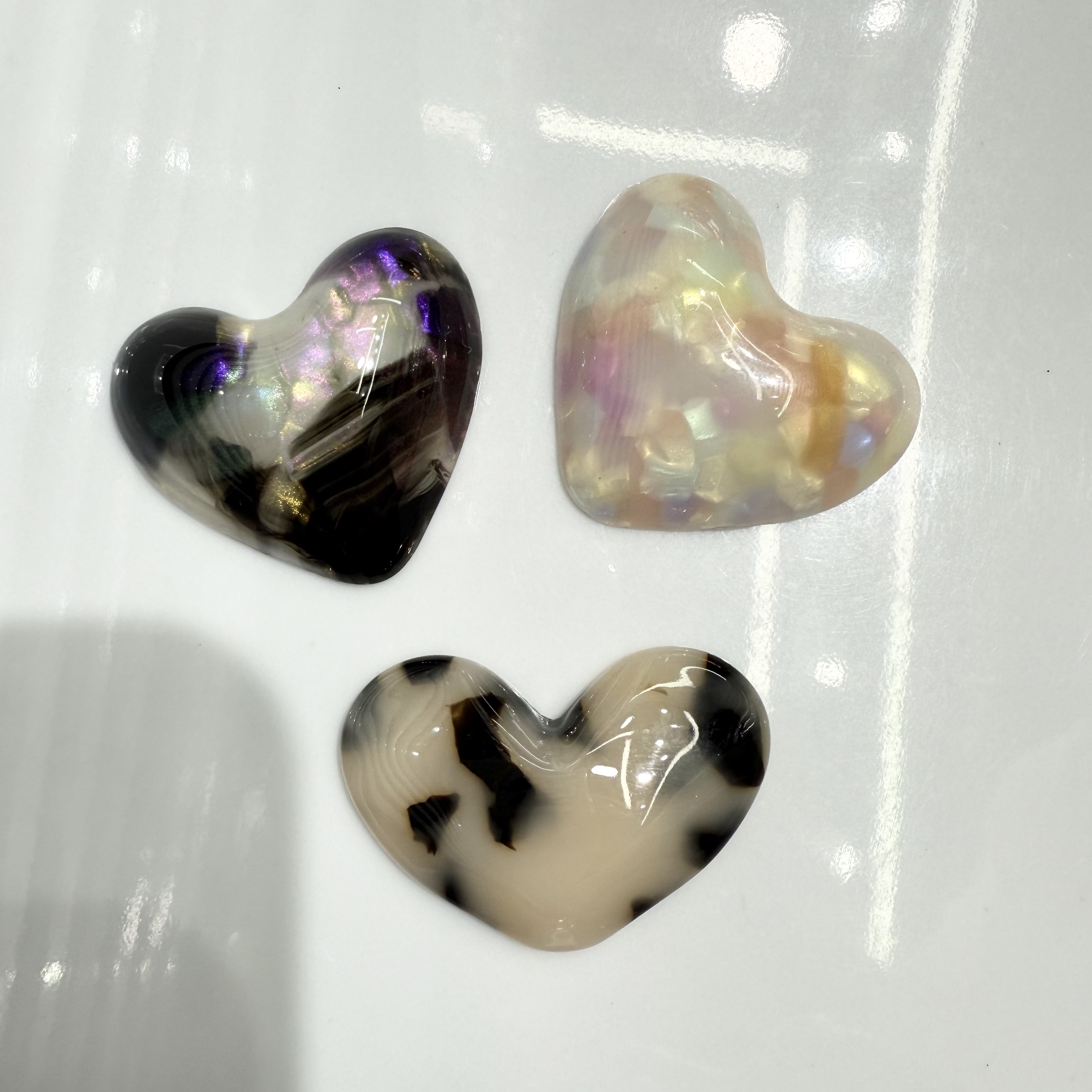 大爱心醋酸立体 耳饰配件配件醋酸板耳环