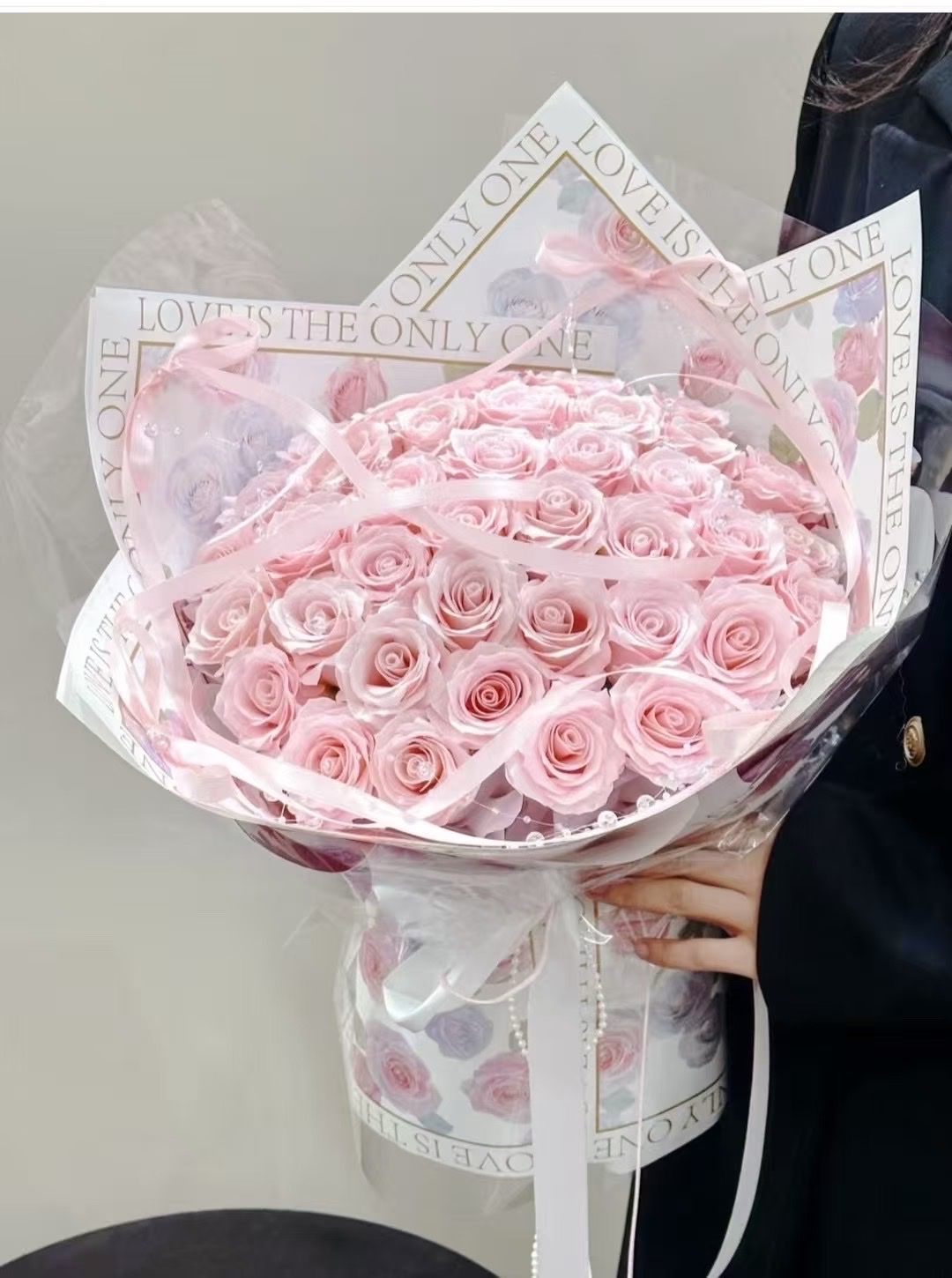 Pengfa Packaging Neon rose Flower Paper, fresh flower packaging paper, waterproof bouquet packaging paper, small bouquet packaging, single flower packaging, matte plastic paper flower materials details Picture