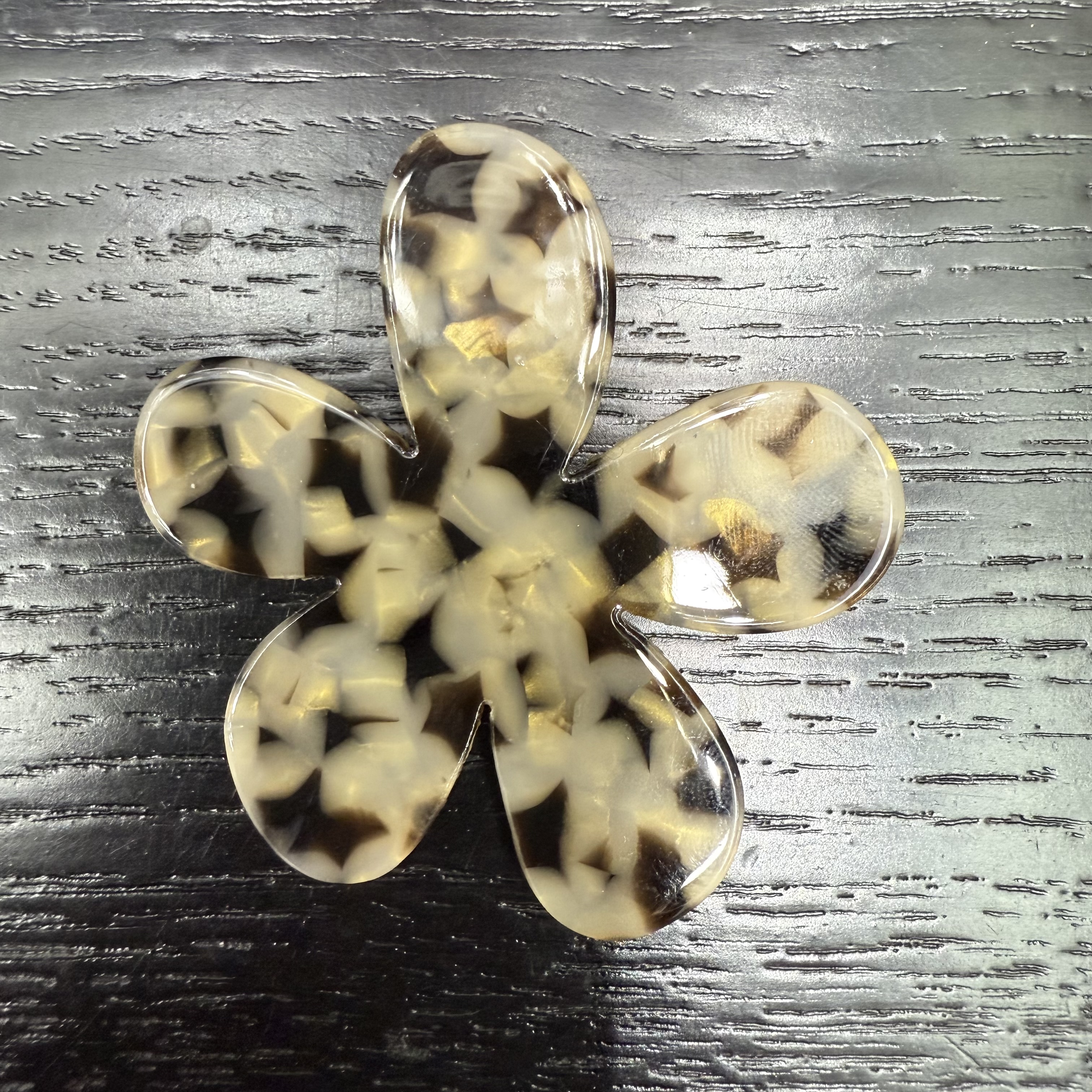 星星豹纹醋酸花朵 耳饰配件醋酸板耳环配件产品图