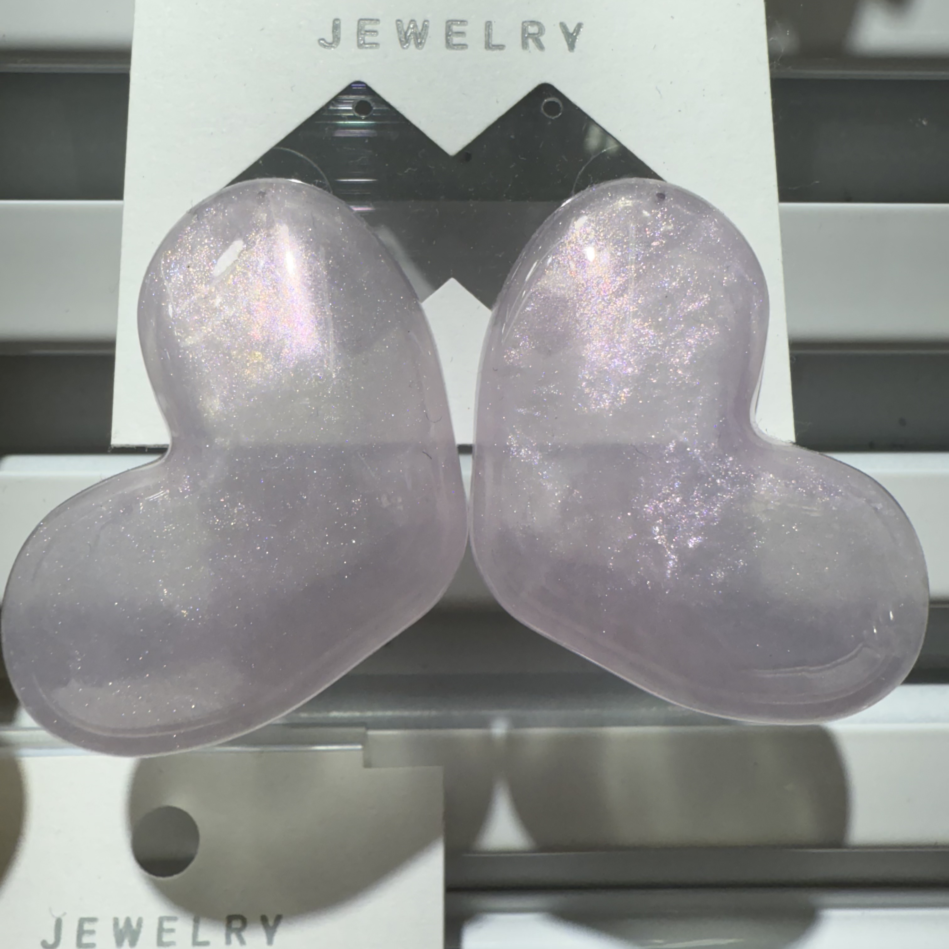 大爱心醋酸立体 耳饰配件配件醋酸板耳环详情图3