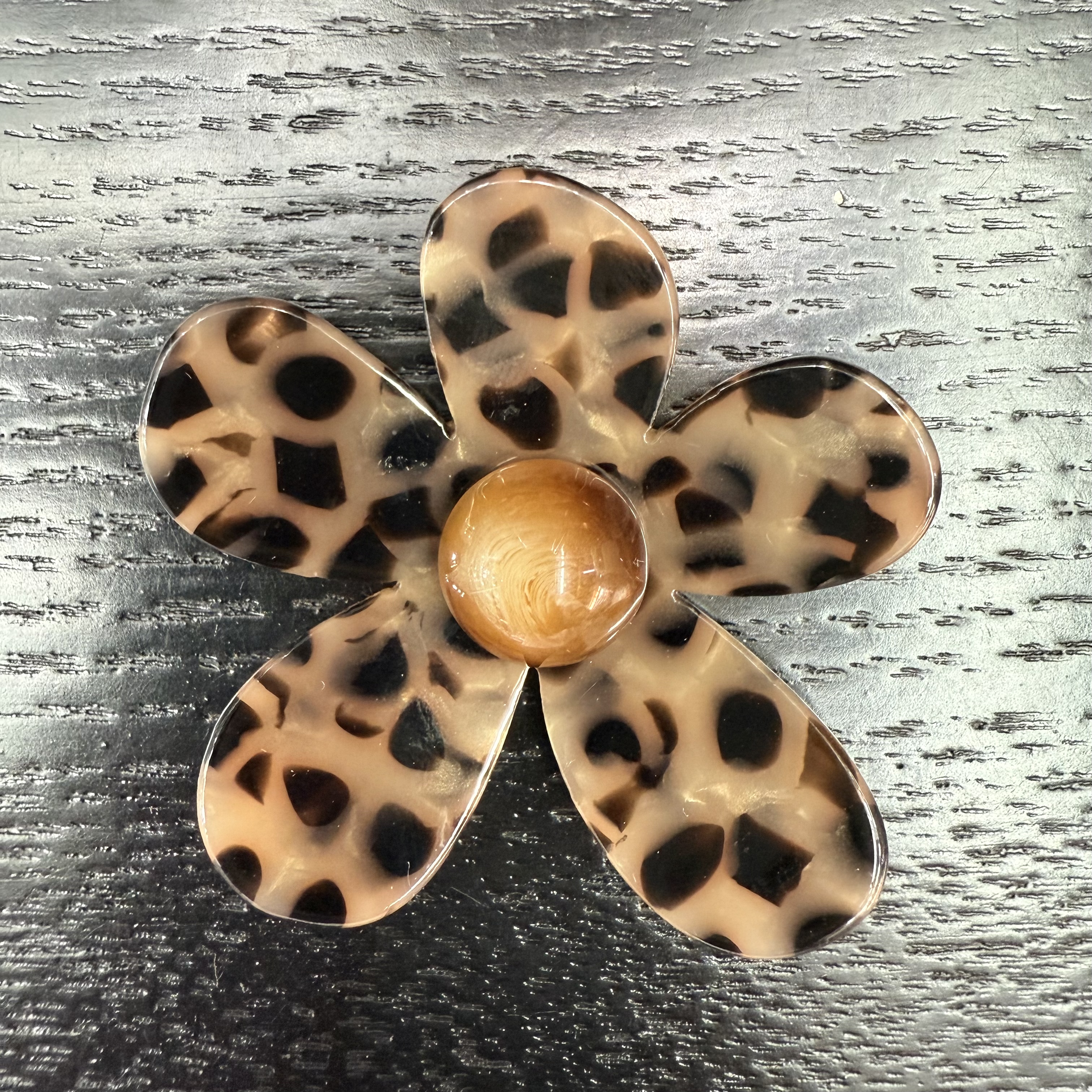 Best-selling leopard print flower acetate board earring accessories