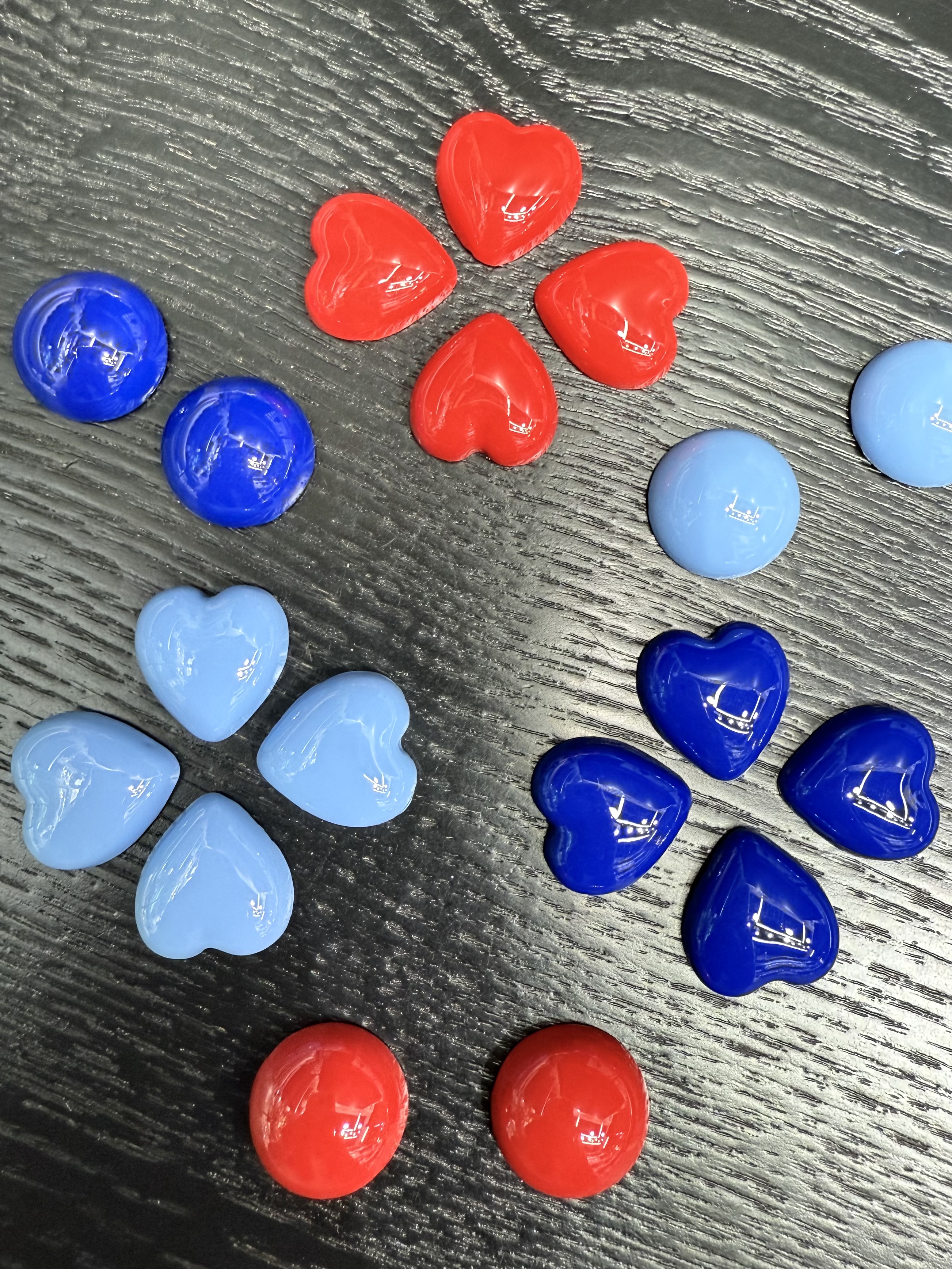 Peach heart acetic acid three-dimensional bead earrings accessory acetic acid board earrings