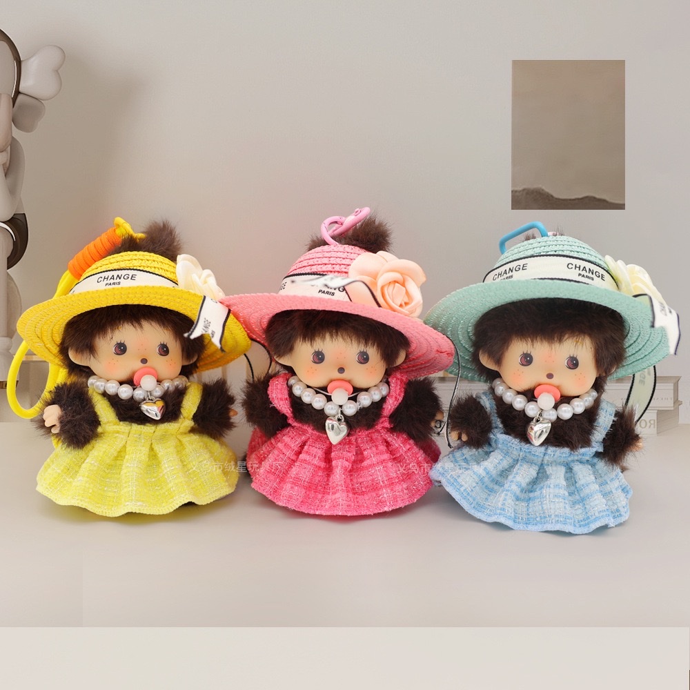 Authentic Monchiki children's toys, gummy dolls, baby models, plush toys, Barbie dolls, fun interactive head, suitable for children over 0 years old, plush toys detail image 3