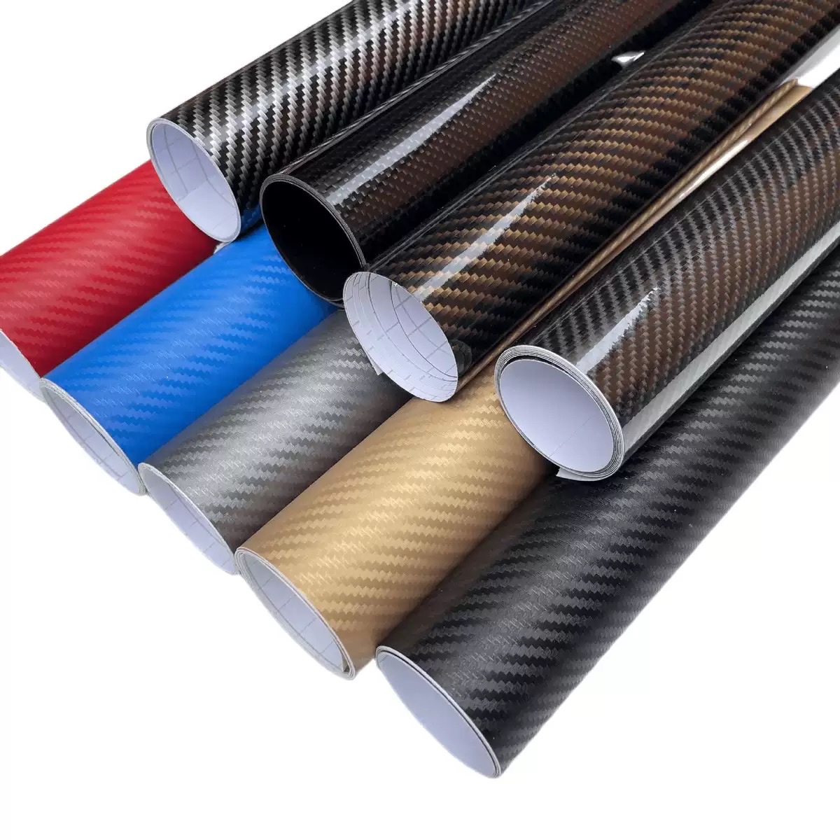 汽车内饰排挡外观饰条车窗框机盖车顶改色仿碳纤维黑色贴膜贴纸