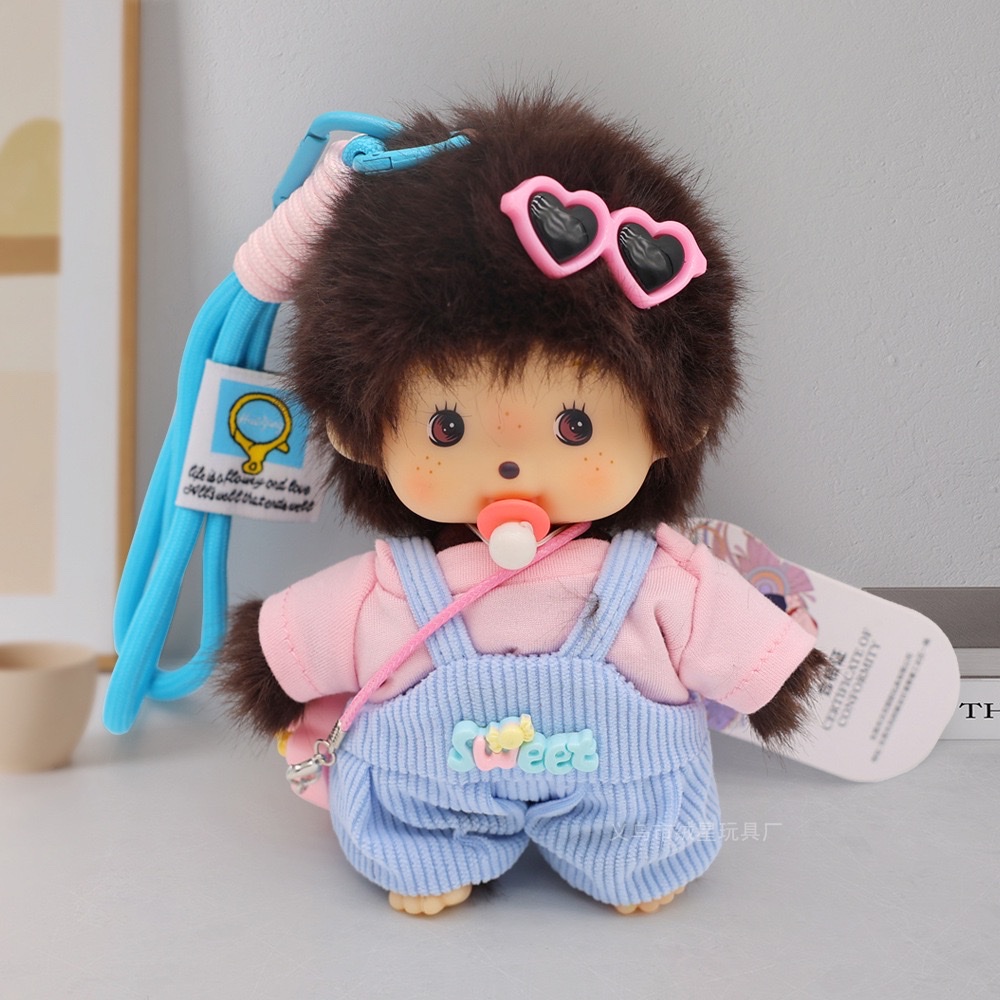 Authentic Monchiki children's toys, gummy dolls, baby models, plush toys, Barbie dolls, fun interactive head, suitable for children over 0 years old, plush toys details Picture