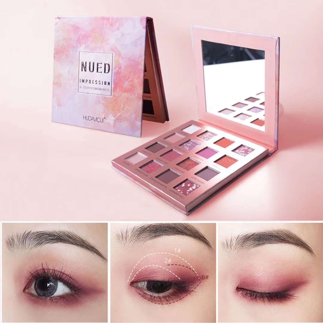 网红大地色16色眼影厂家直销彩妆用品眼部彩妆