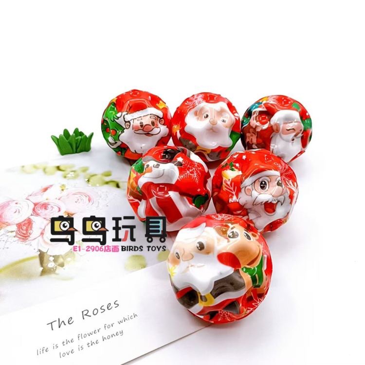 跨境爆款儿童弹力球高弹球洞洞球pu发泡球多孔球减压玩具圣诞礼物白底实物图