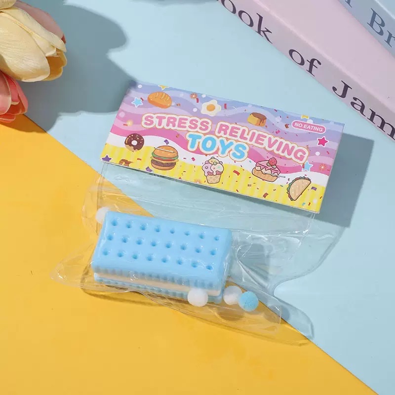 创意夹心饼干捏捏乐网红爆款仿真食玩发泄解压慢回弹儿童玩具批发细节图