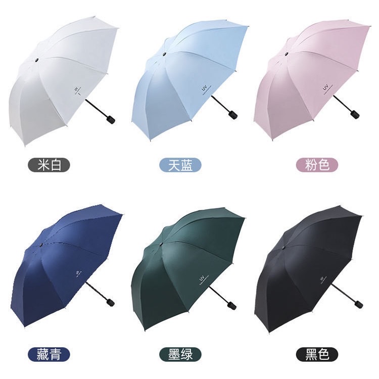 Manual UV black rubber umbrellas, three-fold umbrellas, sun protection and UV-blocking sunshade umbrellas, sun umbrellas, all-weather umbrellas, wholesale sun protection umbrellas detail image 7