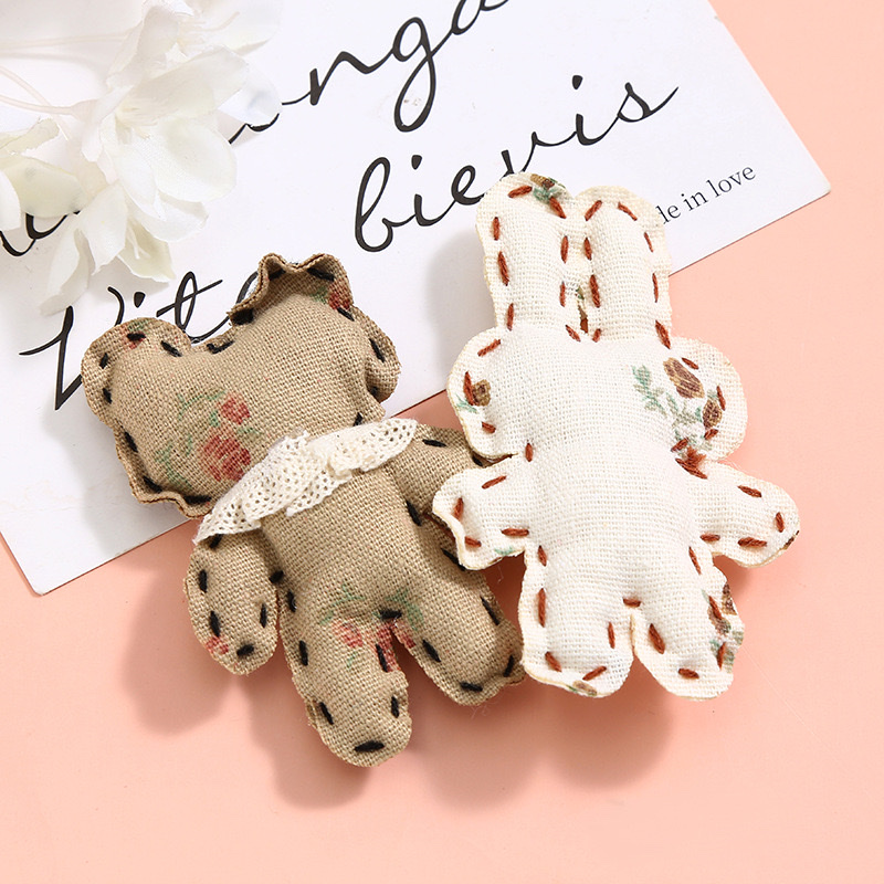 Korean-style linen thread rabbit and bear patch hair accessories, accessories, shoes and socks, accessories, mobile phones, bags and pendants Application Scenario