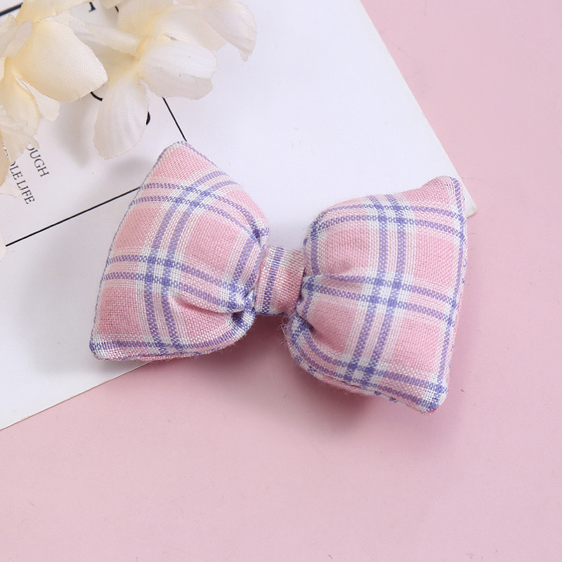 Wholesale of Korean-style cotton and linen checkered pure cotton waist bags, bows, children's hairpins, clothing accessories, brooches and jewelry accessories Application Scenario
