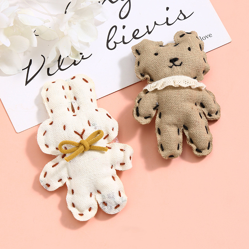 Korean-style linen thread rabbit and bear patch hair accessories, accessories, shoes and socks, accessories, mobile phones, bags and pendants