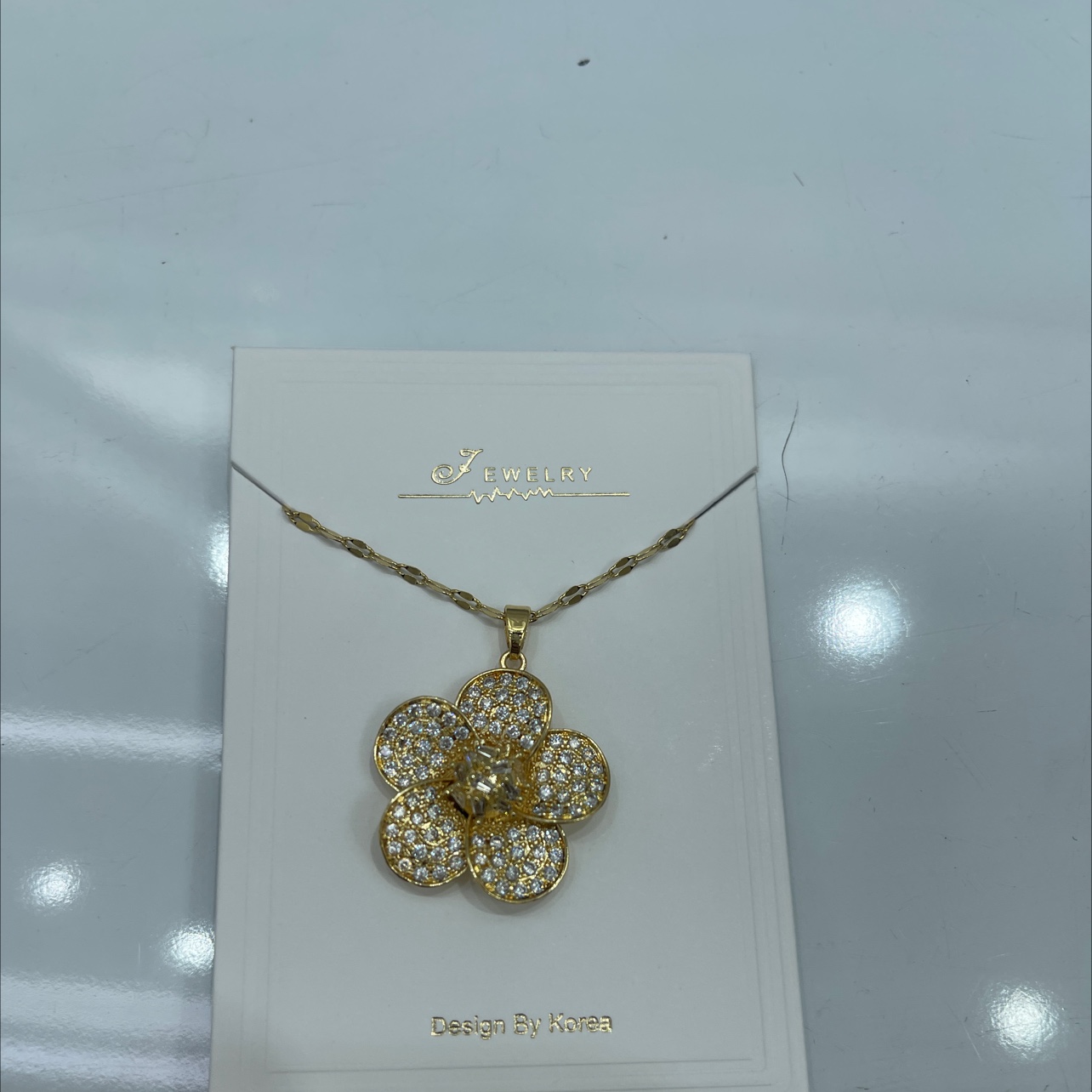 不锈钢项链锆石时尚百搭简约女款大方时尚美丽项链饰品首饰