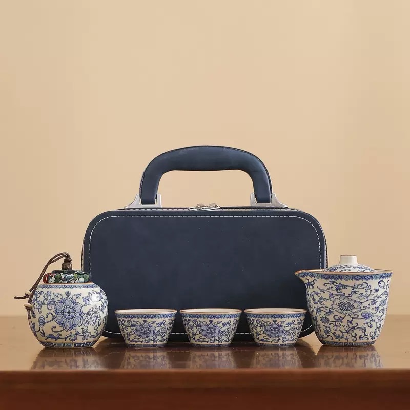 茶具套装陶瓷抹茶旅行包装便携式家用茶具套装多功能茶具组合旅行套装茶具礼品伴手礼陶瓷茶具套装茶具陶瓷