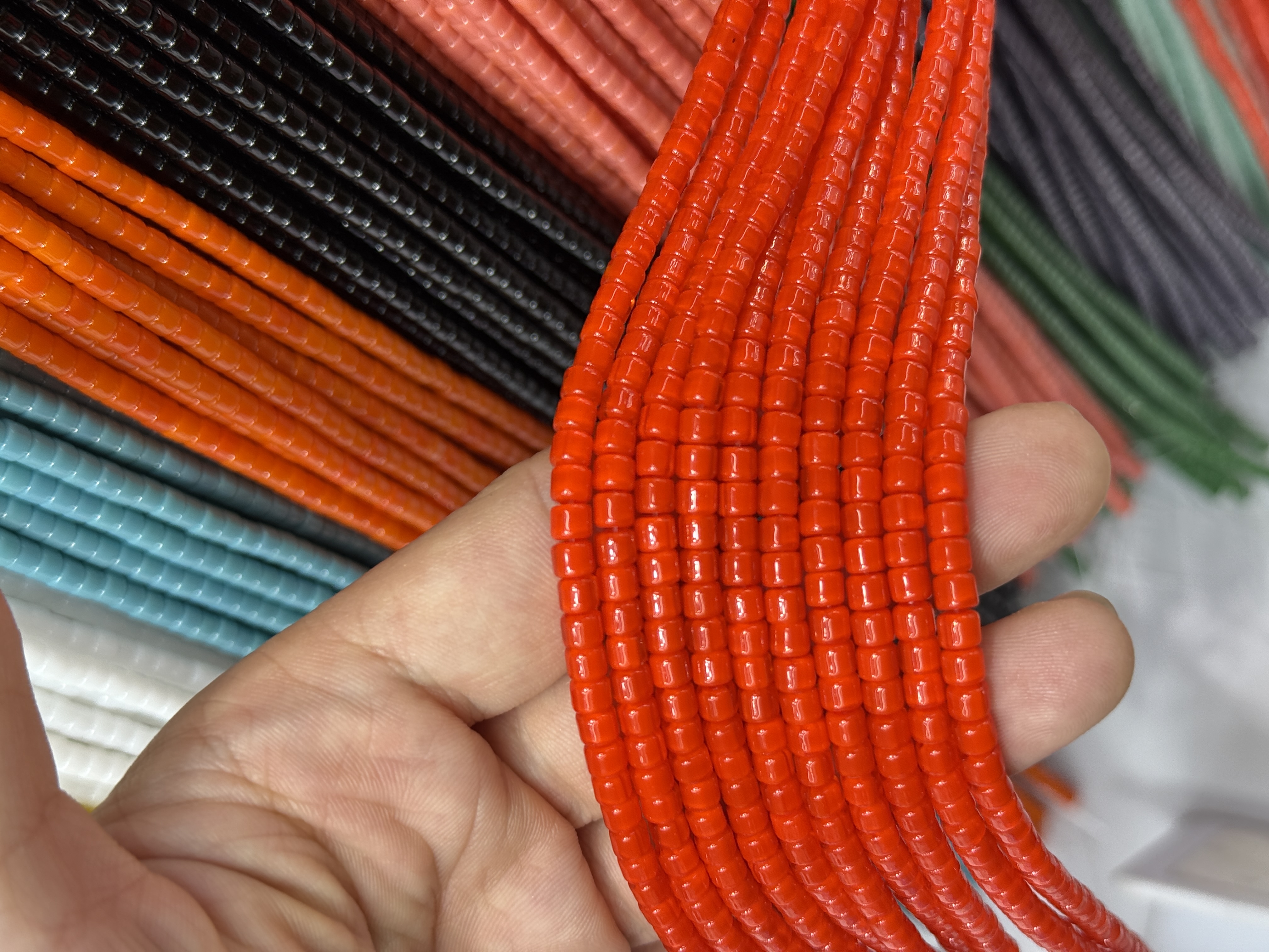 珠子珍珠琉璃玻璃亚克力手链耳饰DIY配件多色混搭装饰材料