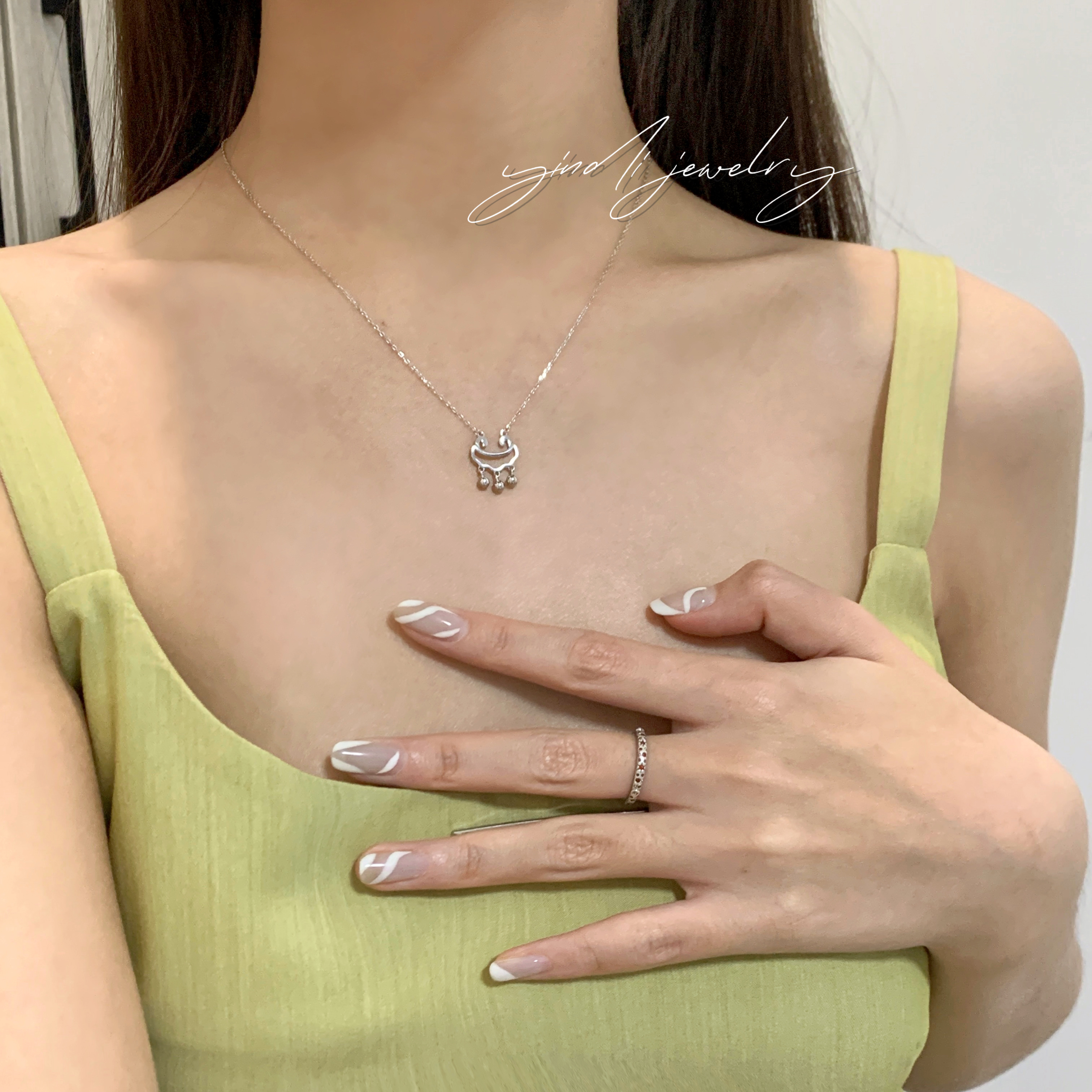 S925 نوع من الفضة الطويلة القامة details Picture