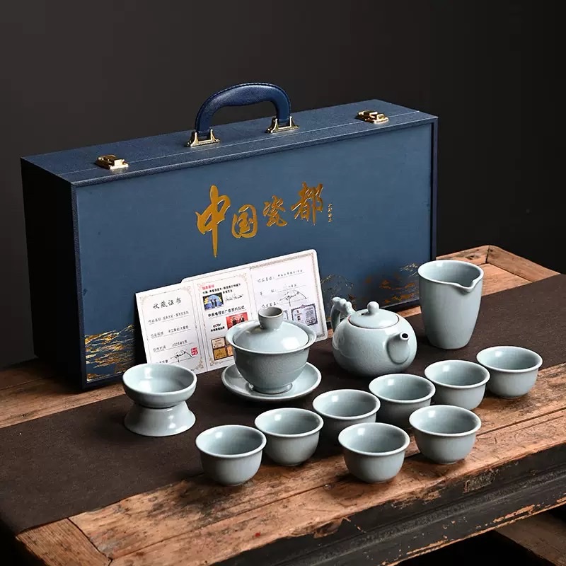 茶具套装陶瓷抹茶旅行包装便携式家用茶具套装多件套茶具用品陶瓷旅行包茶具茶具茶具套装产品图